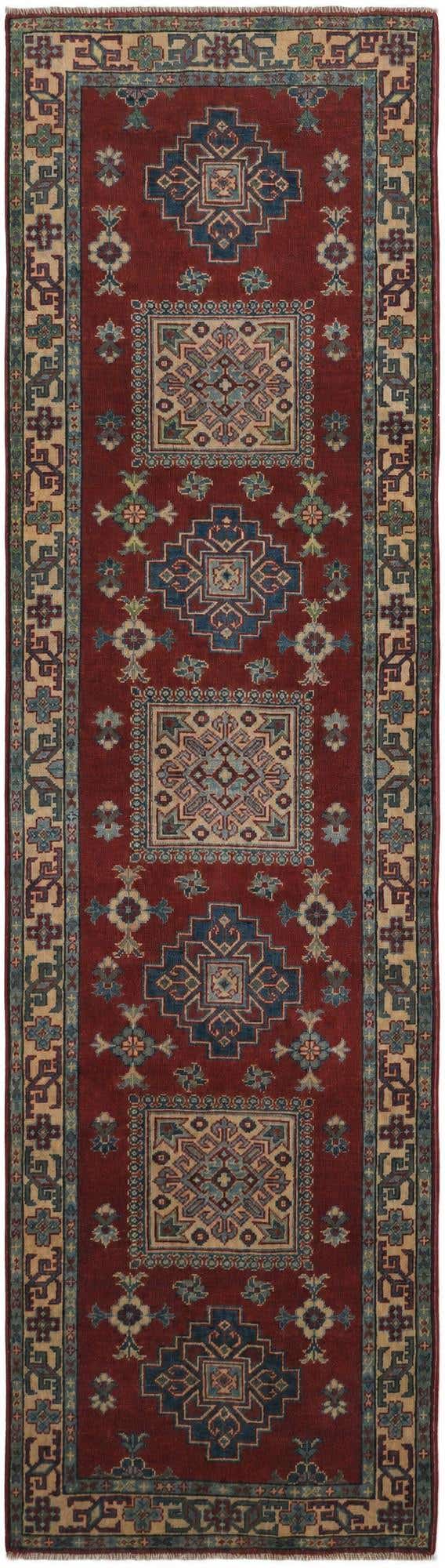 2' 8 x 9' 8 Hand Knotted Kazak Runner Rug