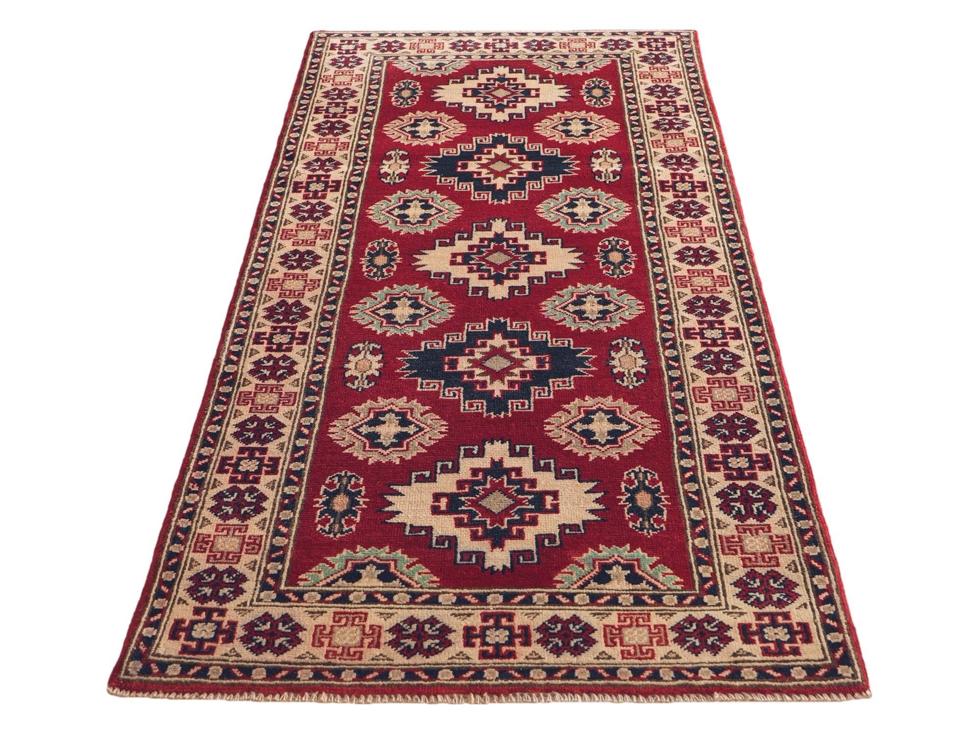 85cm x 200cm Hand Knotted Kazak Runner Rug