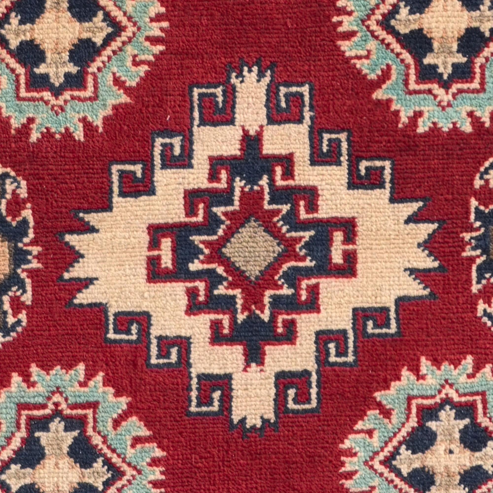 85cm x 200cm Hand Knotted Kazak Runner Rug