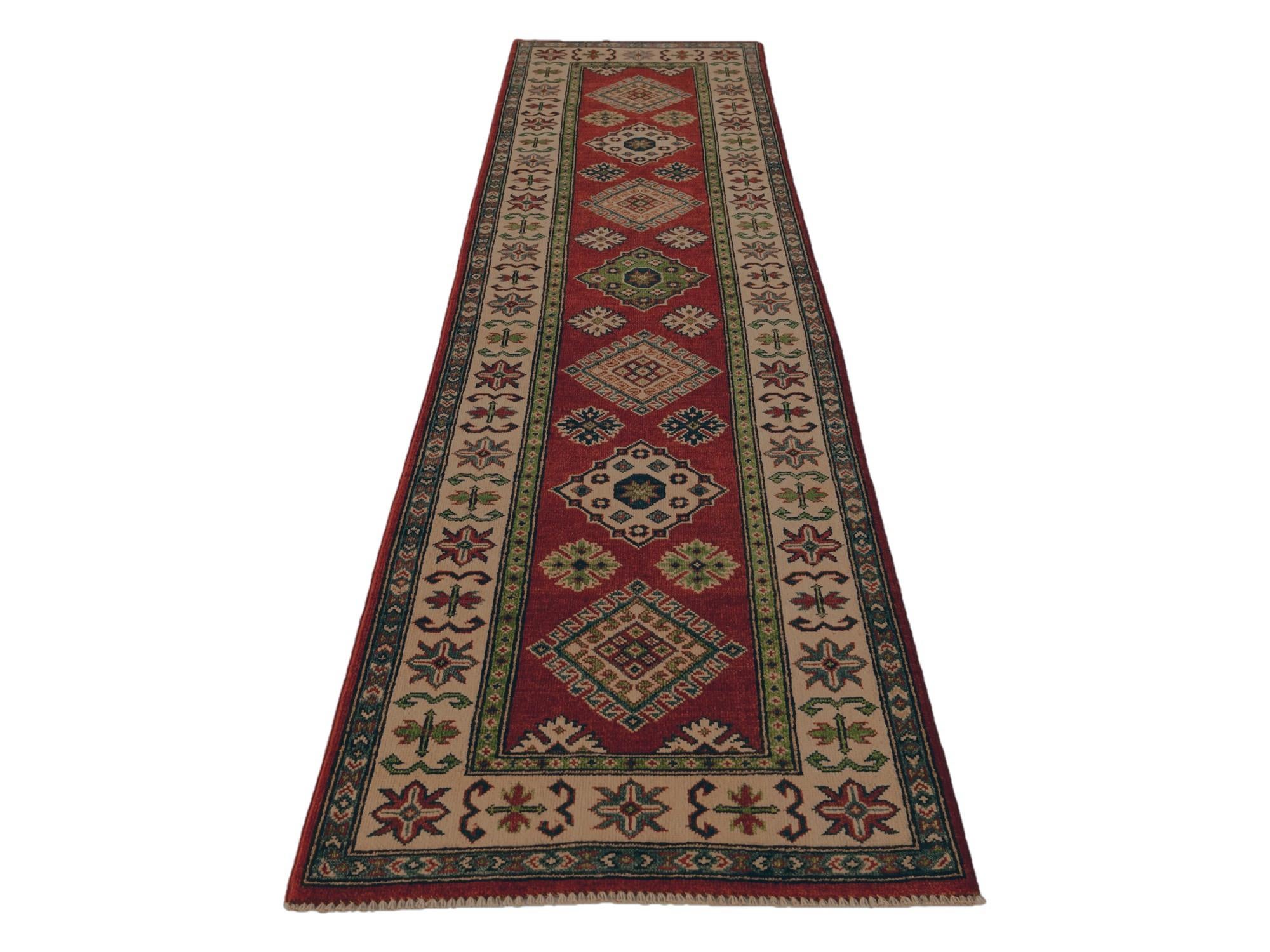 2' 4 x 9' 11 Hand Knotted Kazak Runner Rug