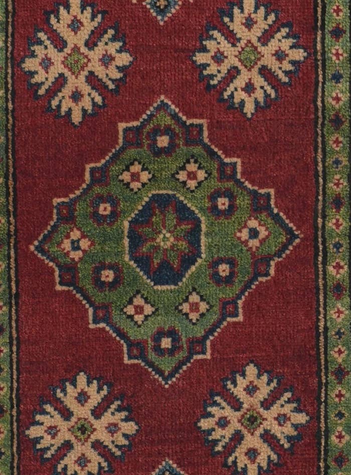 Detail image of 2' 4 x 9' 11 Hand Knotted Kazak Runner Rug