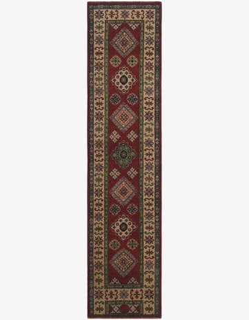 2' 4 x 9' 11 Hand Knotted Kazak Runner Rug