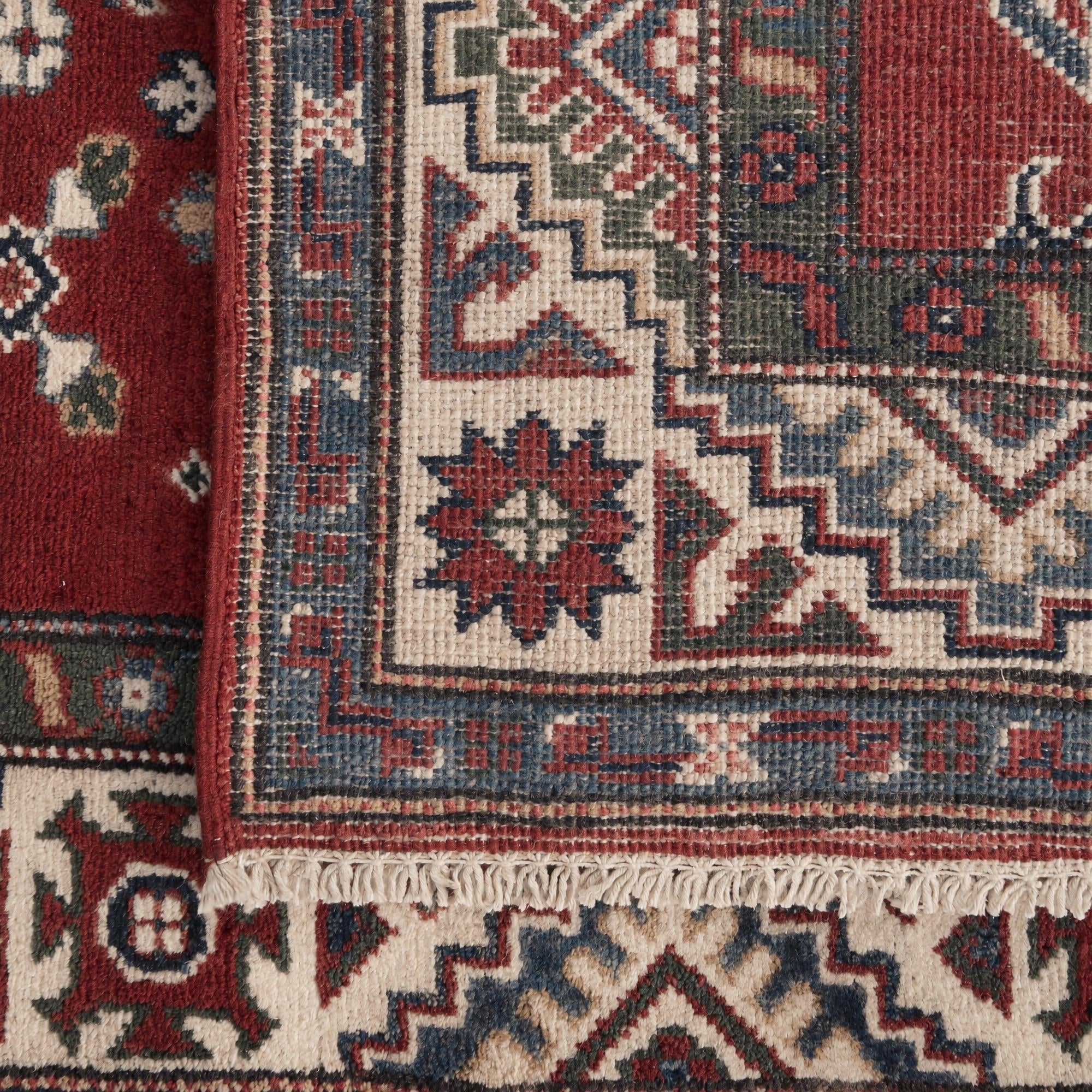 2' 10 x 9' 10 Hand Knotted Kazak Runner Rug