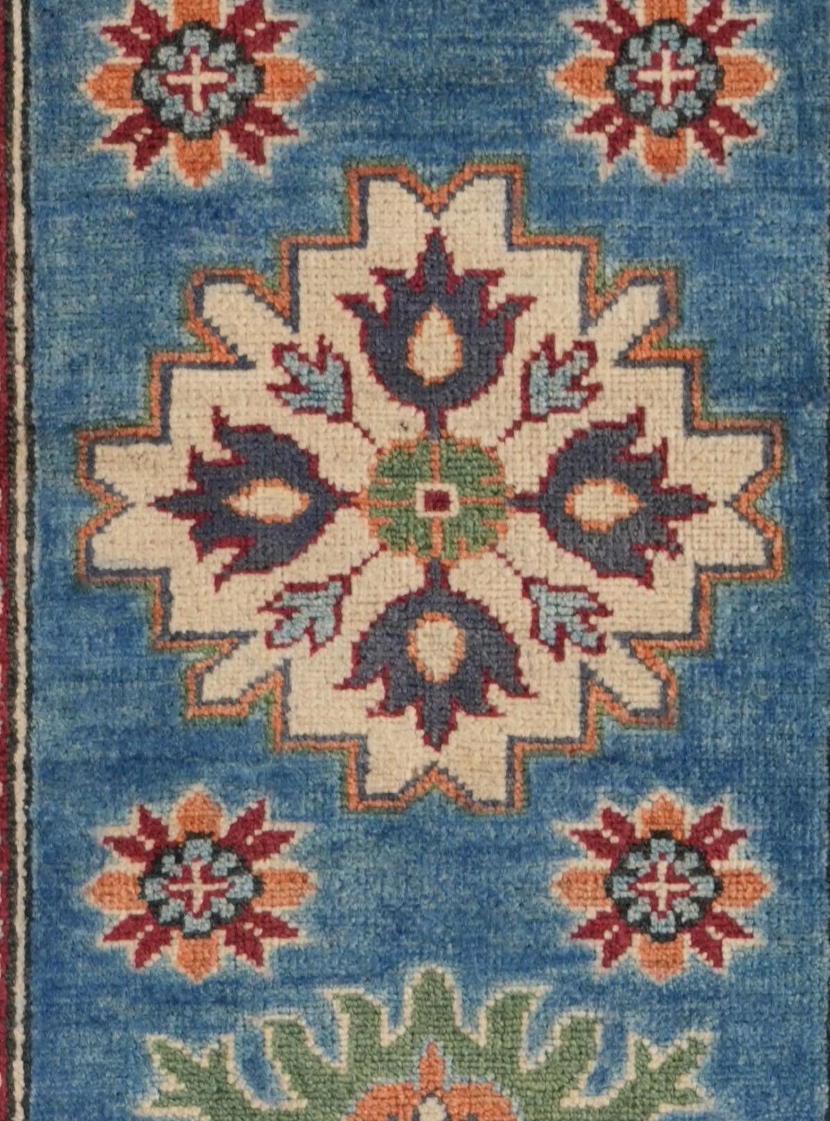 2' 9 x 9' 5 Hand Knotted Kazak Runner Rug