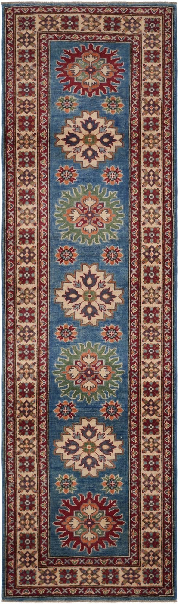 2' 9 x 9' 5 Hand Knotted Kazak Runner Rug