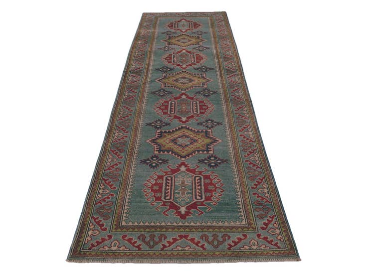 Detail image of 2' 8 x 9' 10 Hand Knotted Kazak Runner Rug
