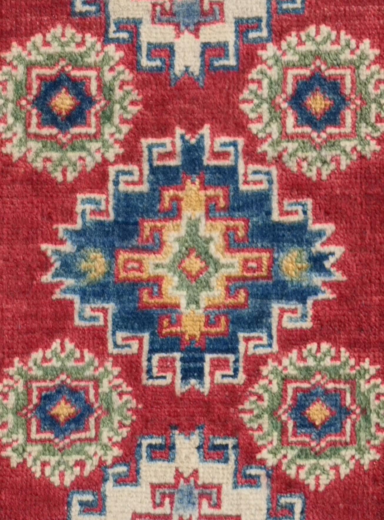 2' 1 x 6' Hand Knotted Kazak Runner Rug
