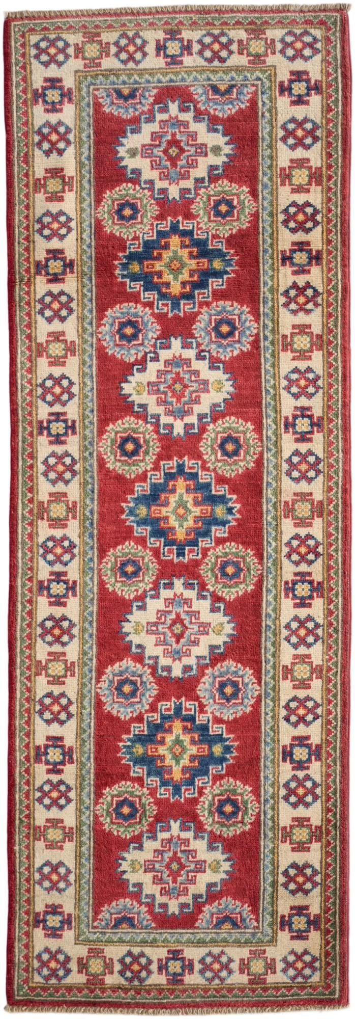 2' 1 x 6' Hand Knotted Kazak Runner Rug