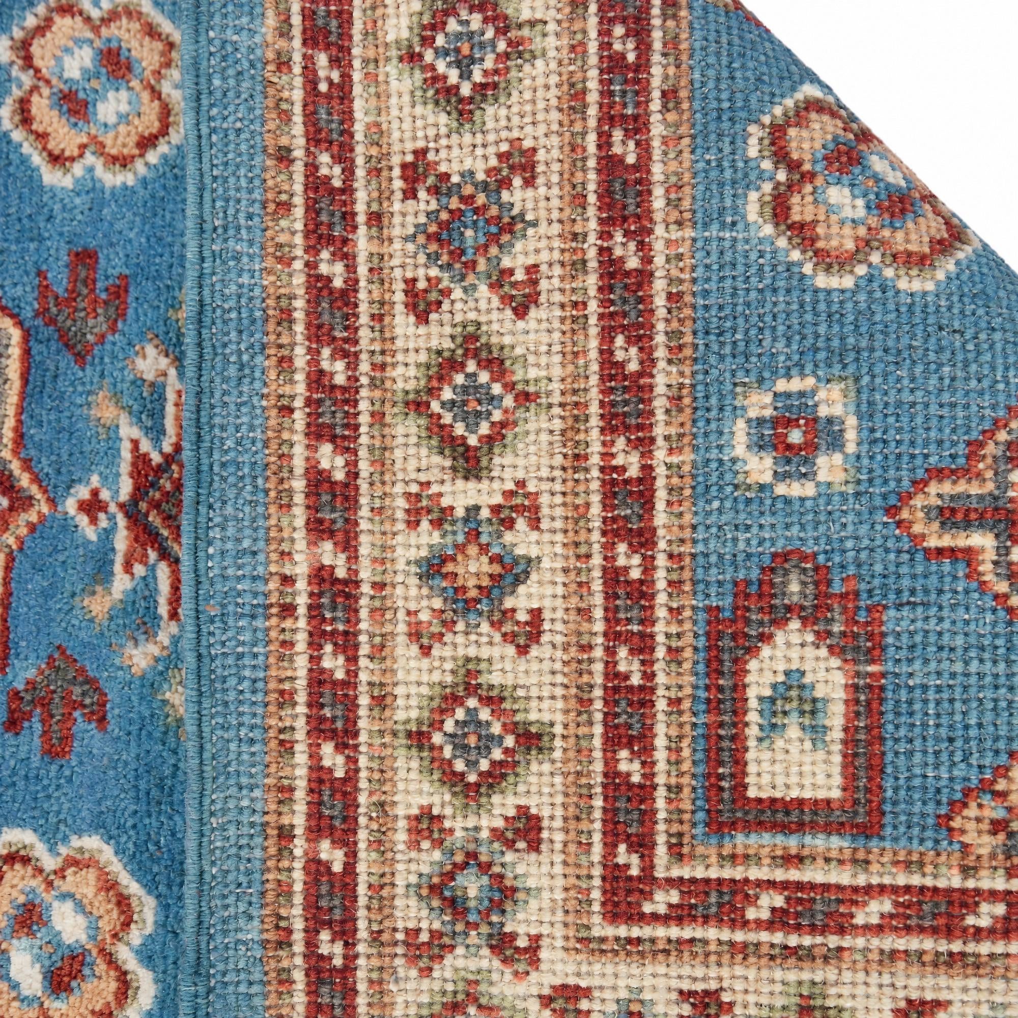 60cm x 175cm anudado a mano Kazak Alfombra Pasillera