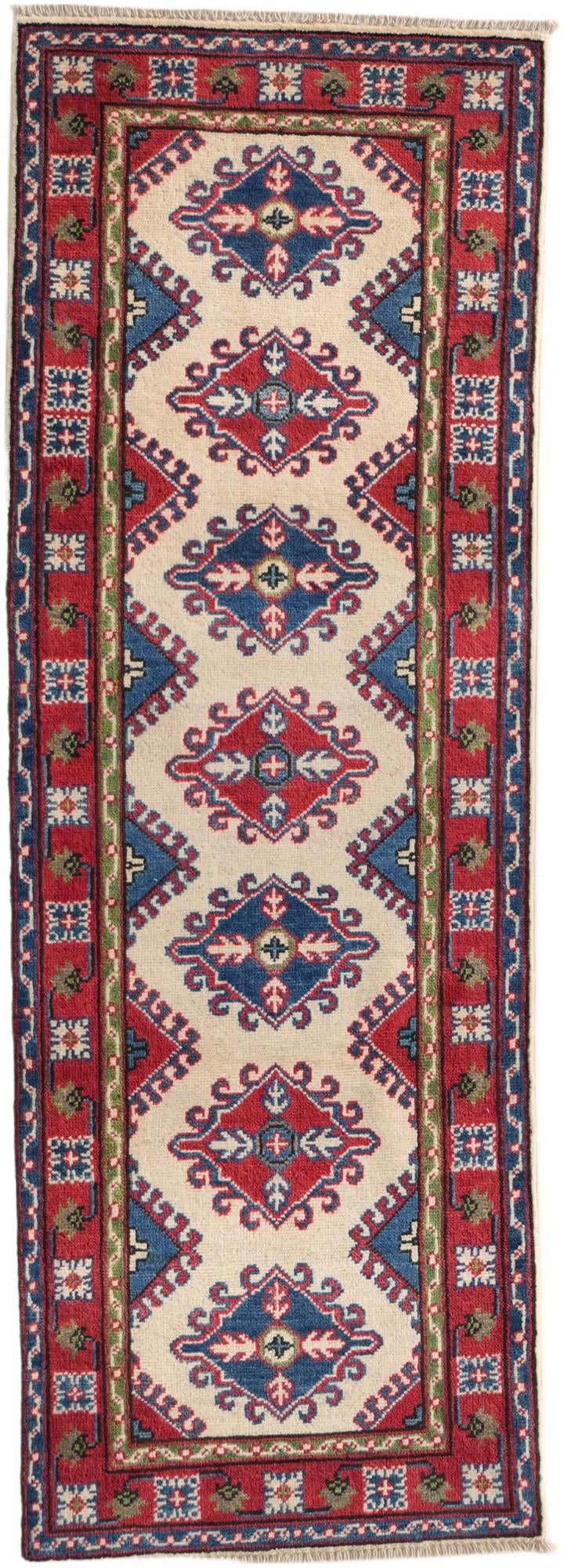 2' 2 x 6' Hand Knotted Kazak Runner Rug