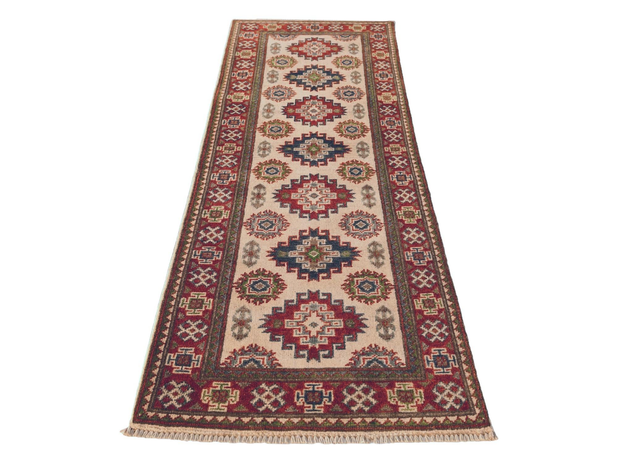 2' x 6' Hand Knotted Kazak Runner Rug