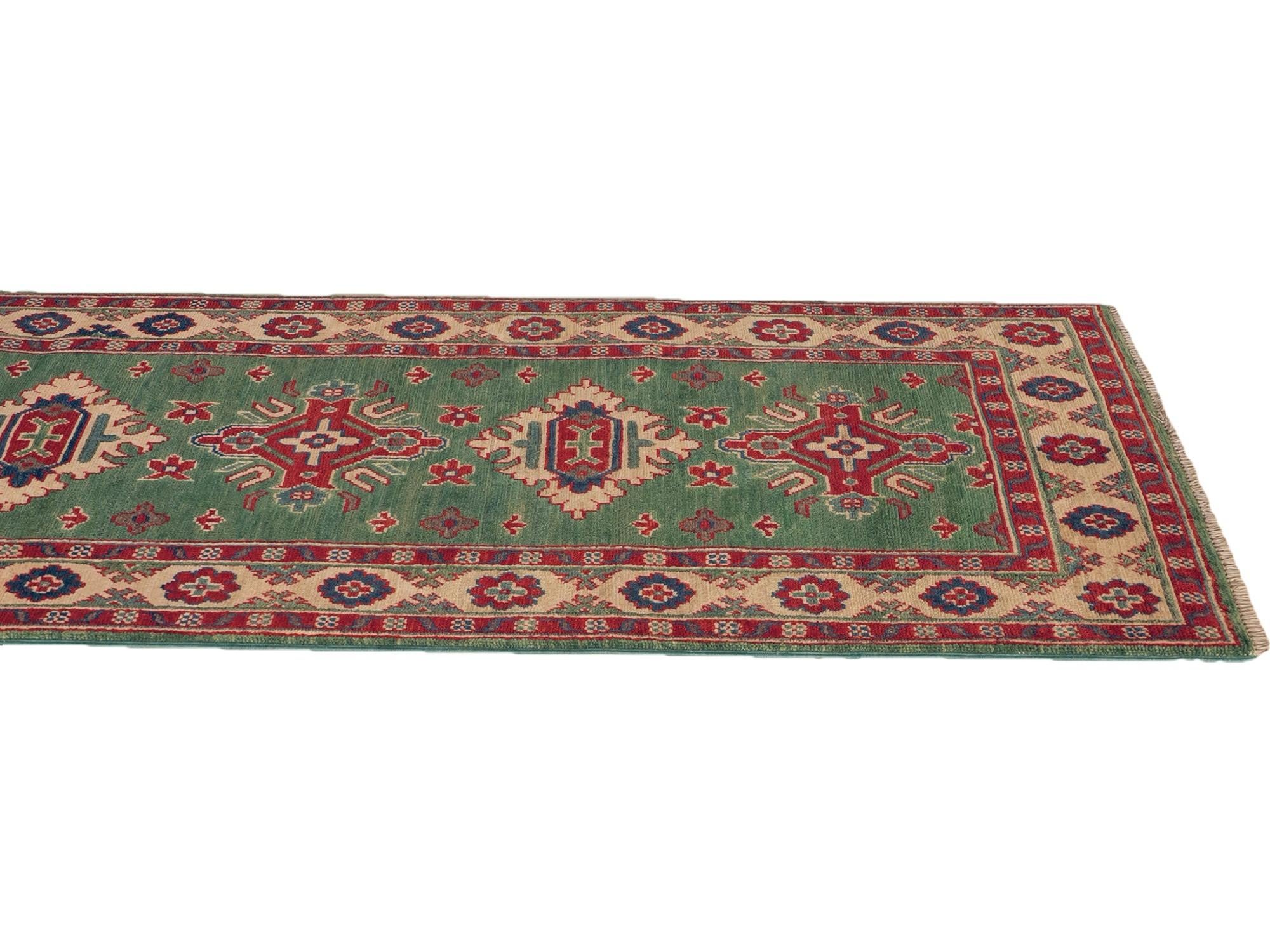 Detail image 6 of 11: 2' 10 x 8' 2 Hand Knotted Kazak Runner Rug