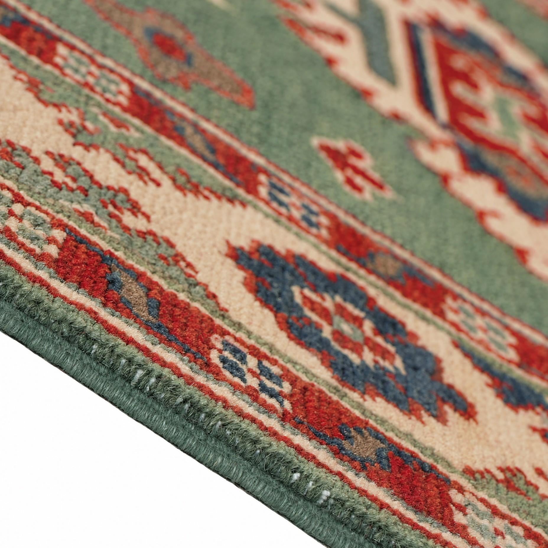 Detail image 8 of 11: 2' 10 x 8' 2 Hand Knotted Kazak Runner Rug