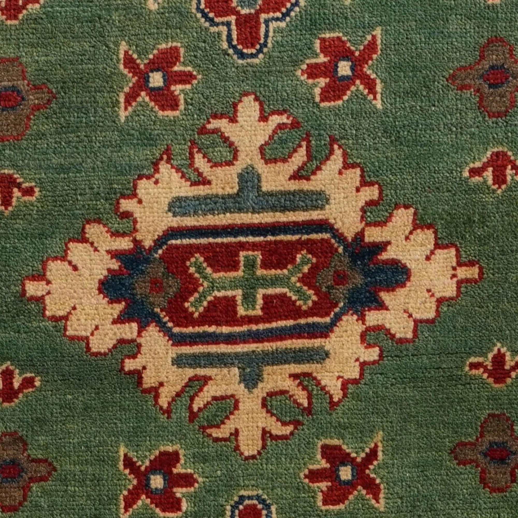 Detail image 11 of 11: 2' 10 x 8' 2 Hand Knotted Kazak Runner Rug