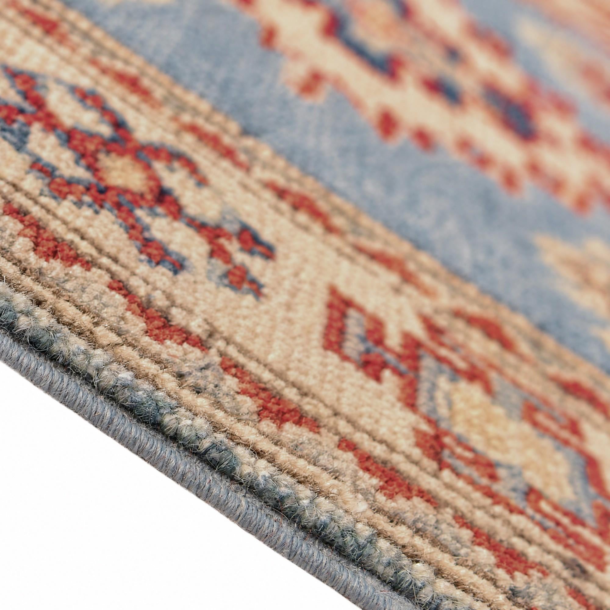 65cm x 190cm Hand Knotted Kazak Runner Rug