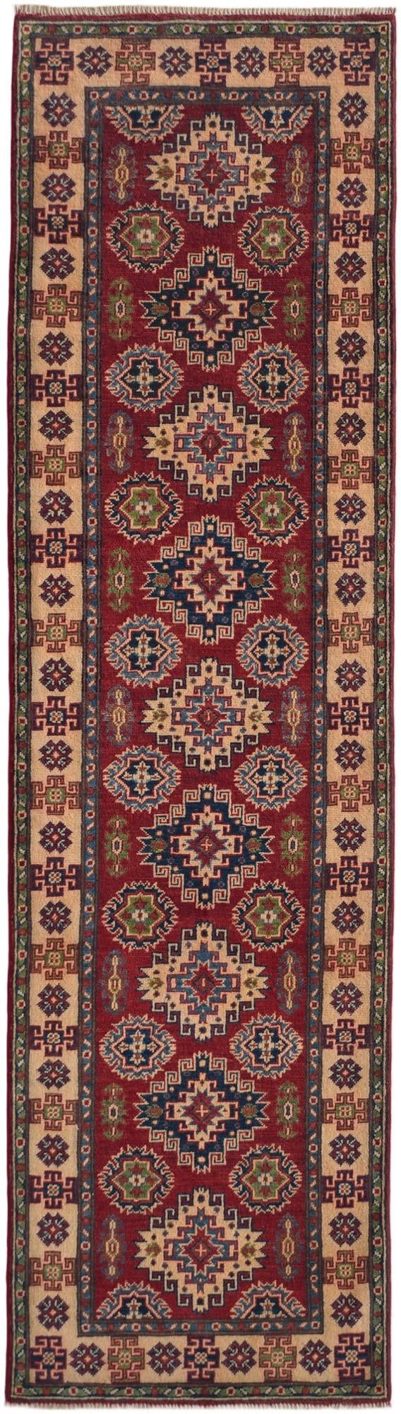 85cm x 295cm anudado a mano Kazak Alfombra Pasillera