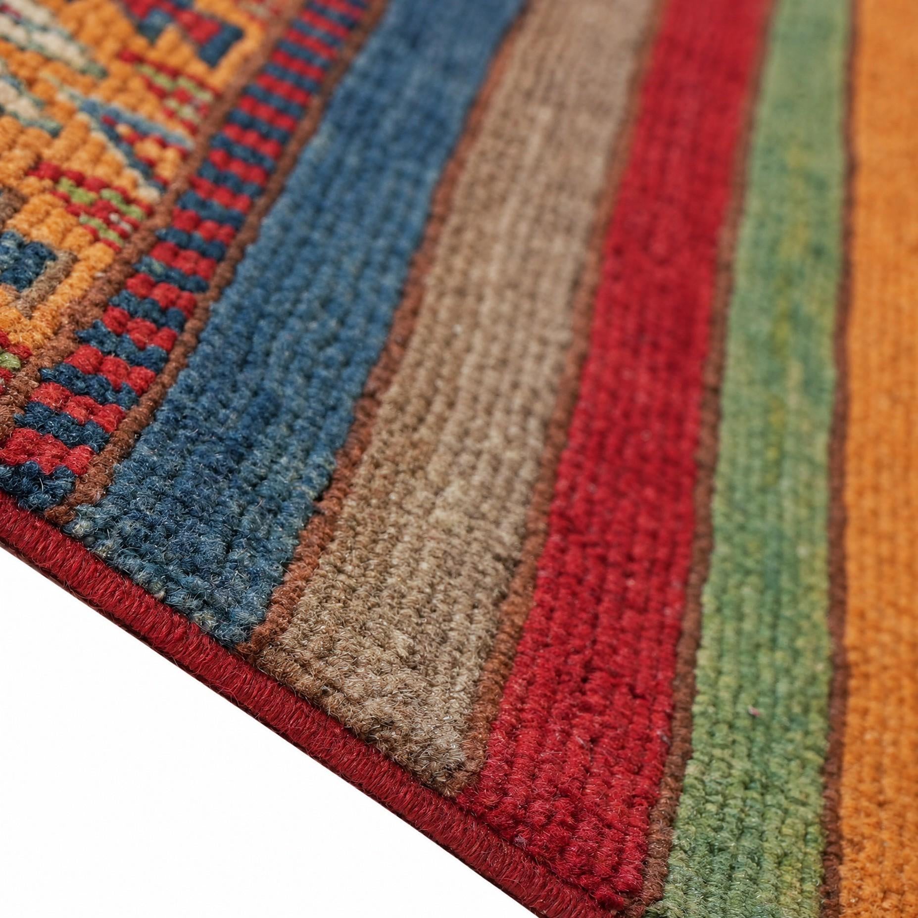 80cm x 295cm Handgeknüpft Kazak Läufer Teppich