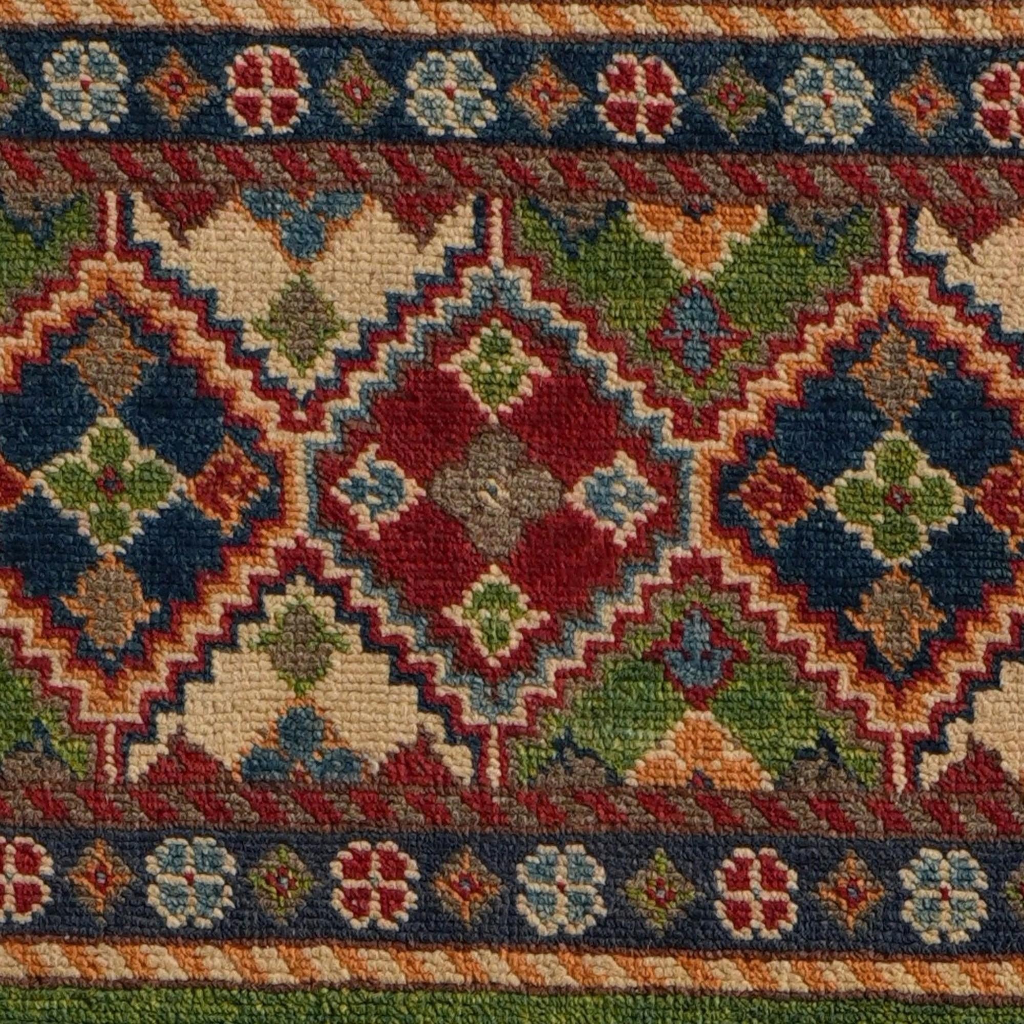 80cm x 295cm Hand Knotted Kazak Runner Rug