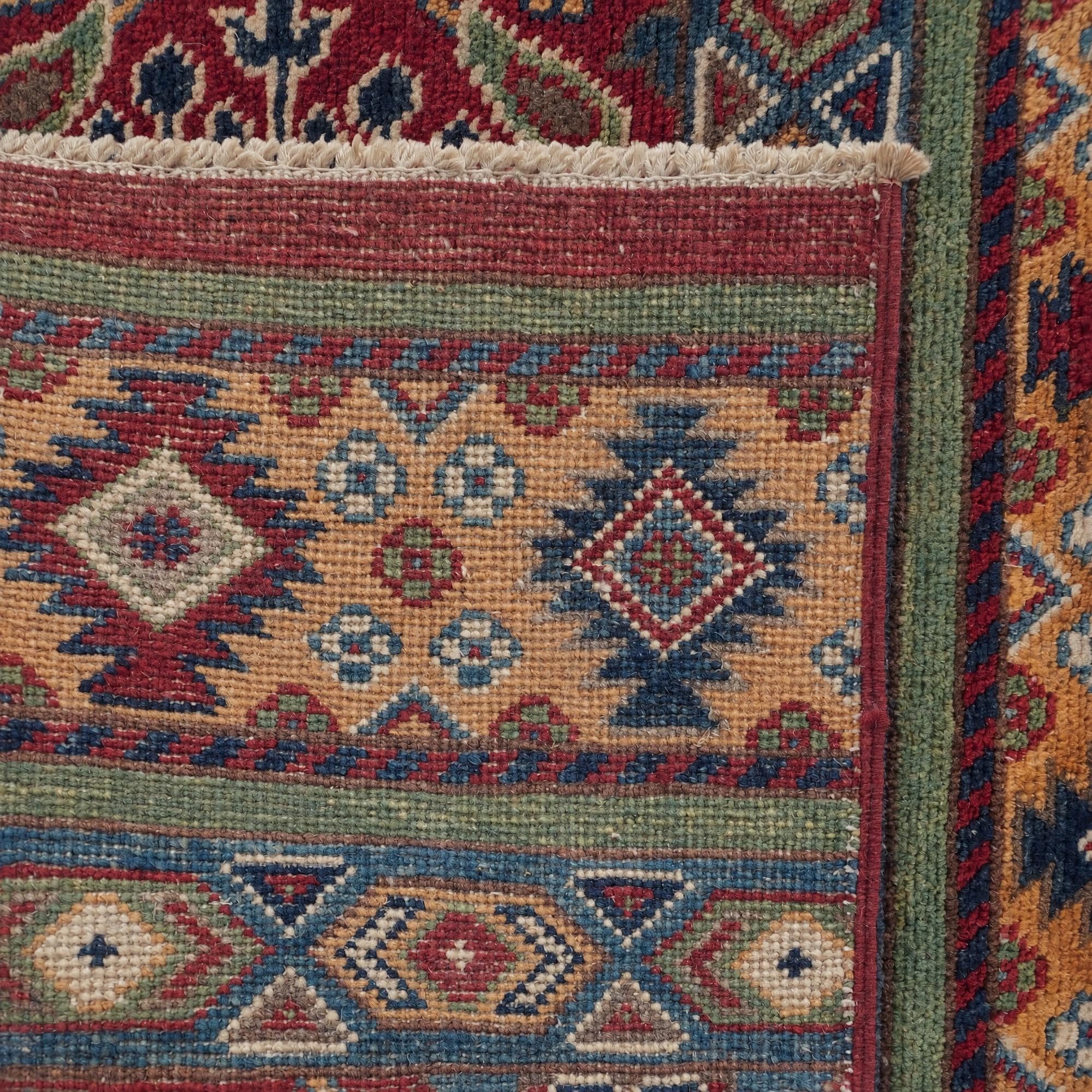 80cm x 295cm Handgeknüpft Kazak Läufer Teppich
