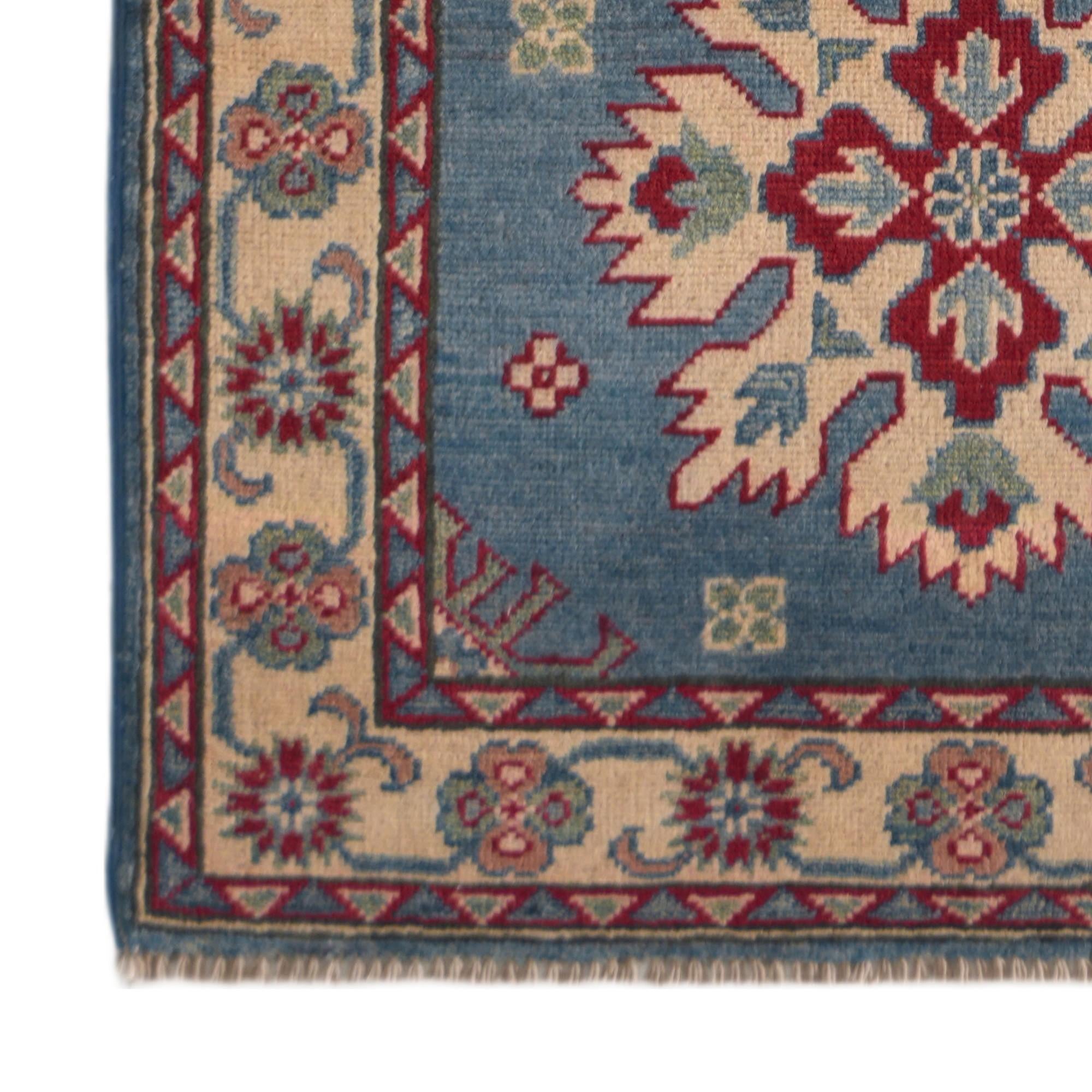 80cm x 240cm Hand Knotted Kazak Runner Rug