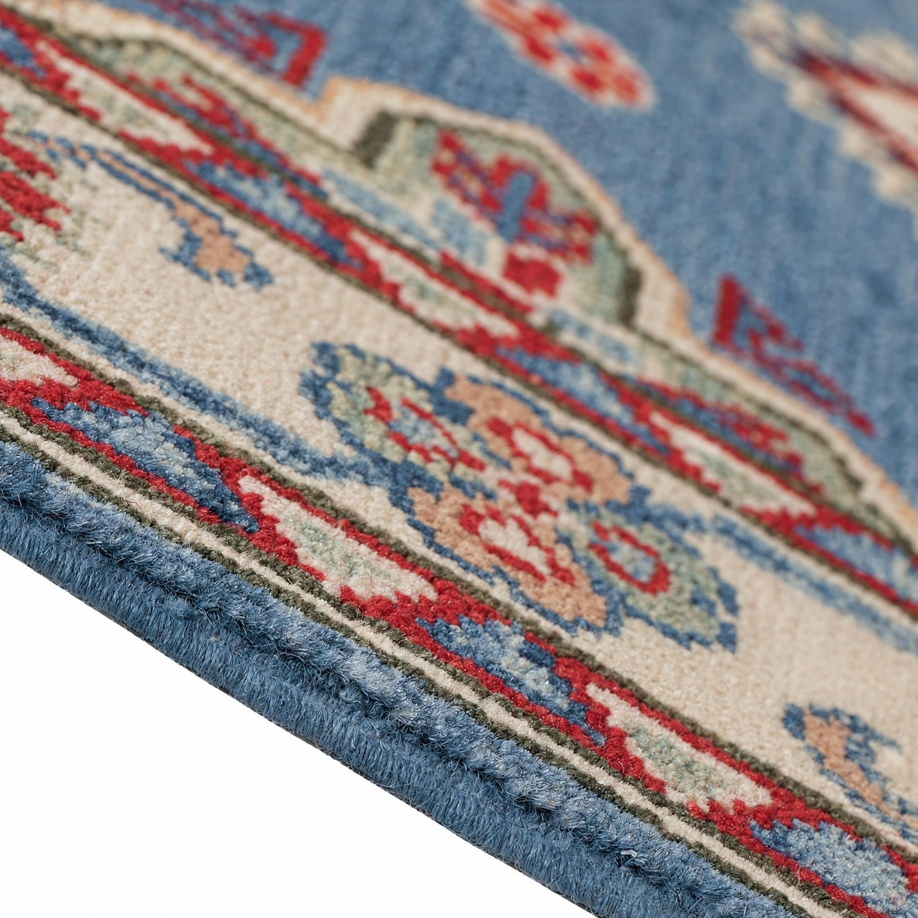 80cm x 240cm Hand Knotted Kazak Runner Rug