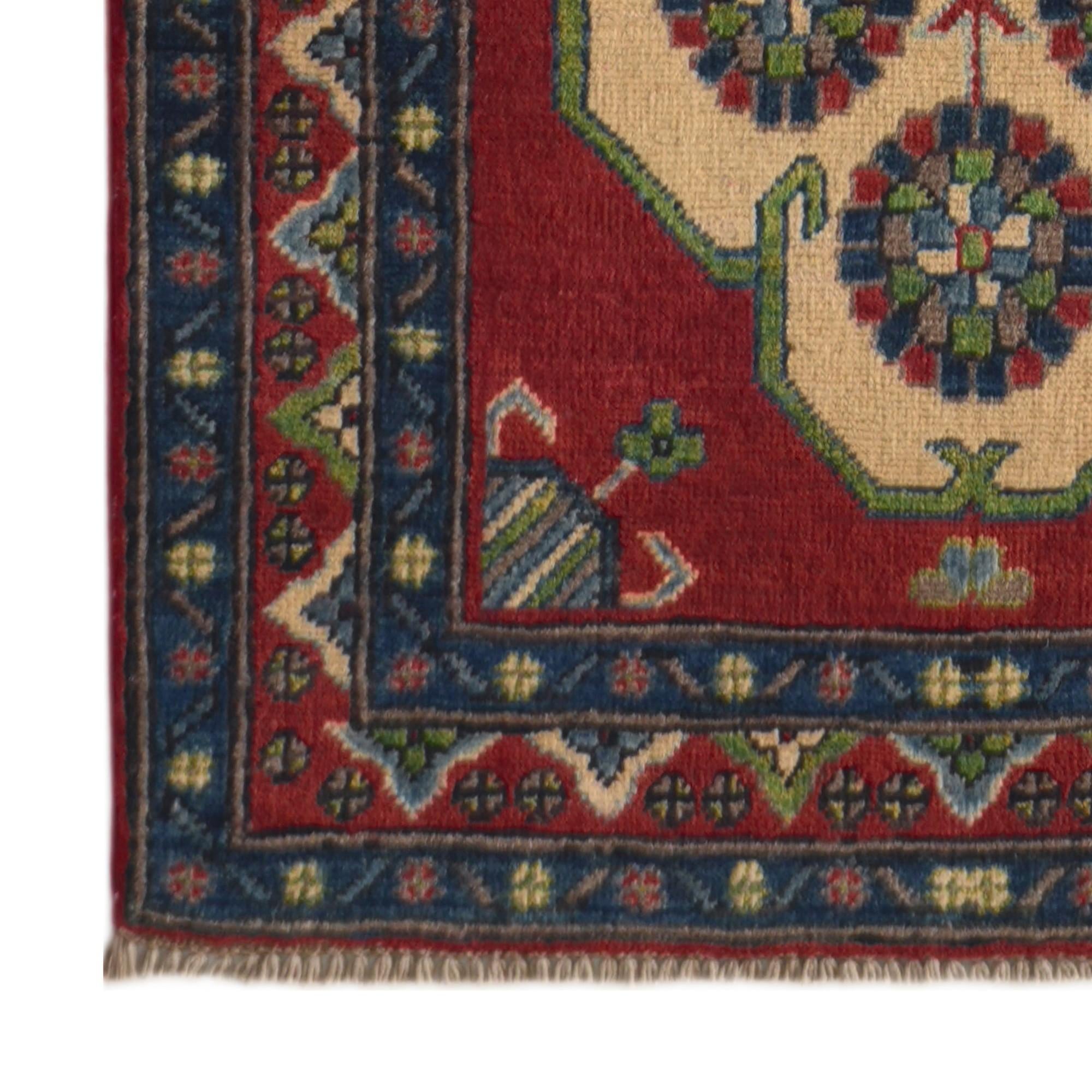 Detail image 7 of 12: 2' 8 x 9' 11 Hand Knotted Kazak Runner Rug