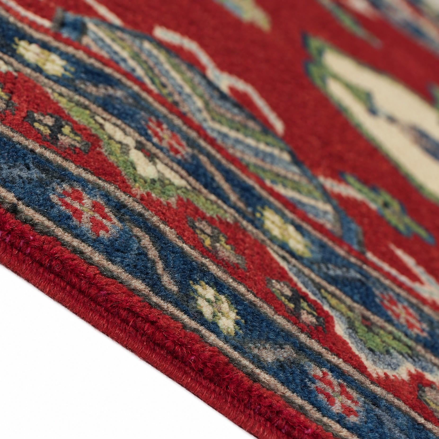 Detail image 8 of 12: 2' 8 x 9' 11 Hand Knotted Kazak Runner Rug