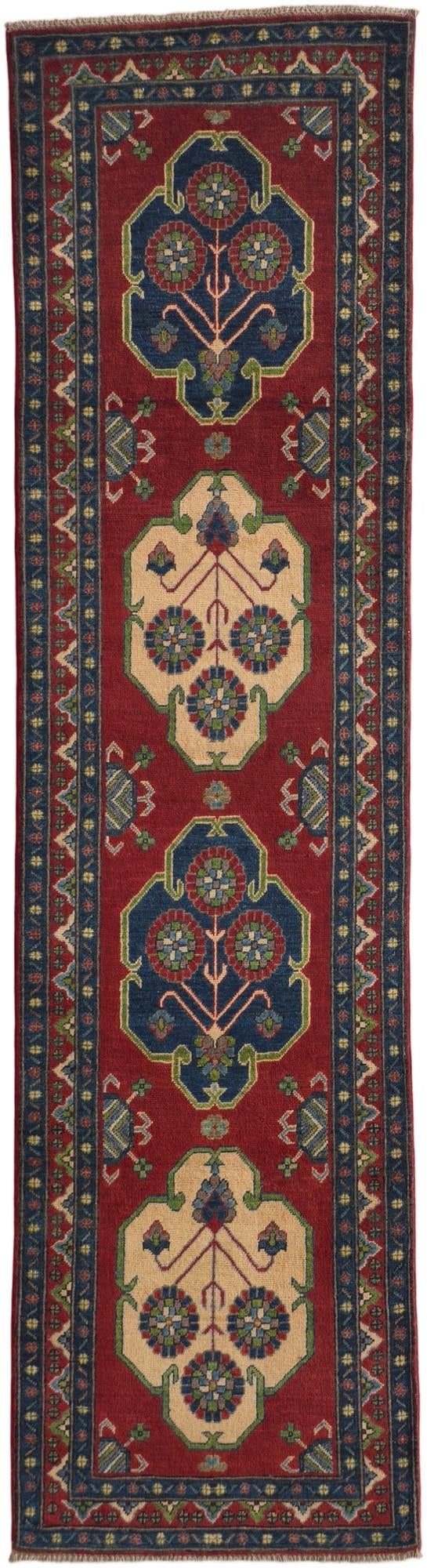 Detail image 2 of 12: 2' 8 x 9' 11 Hand Knotted Kazak Runner Rug