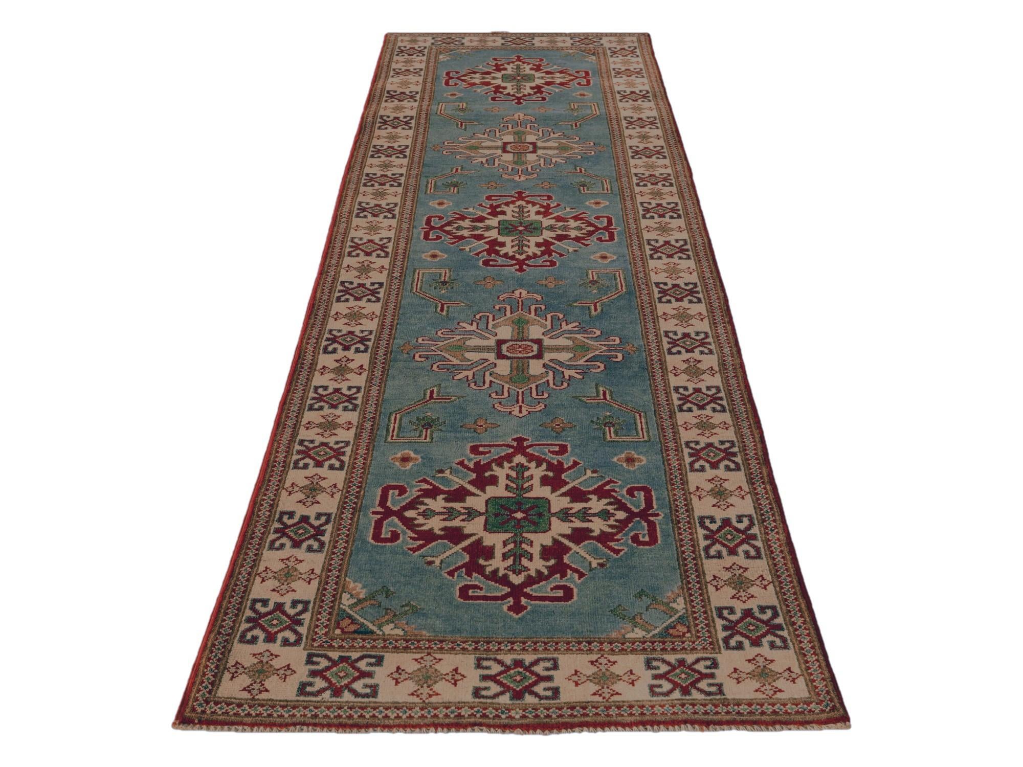 2' 10 x 9' 7 Hand Knotted Kazak Runner Rug