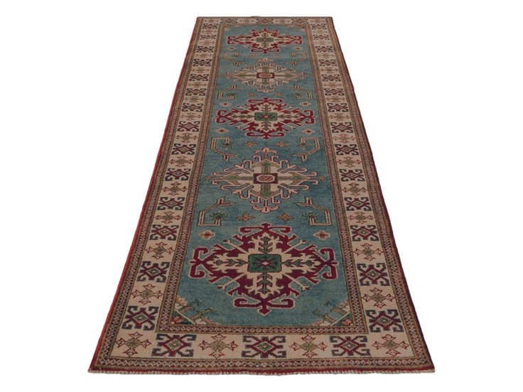 Detail image of 2' 10 x 9' 7 Hand Knotted Kazak Runner Rug