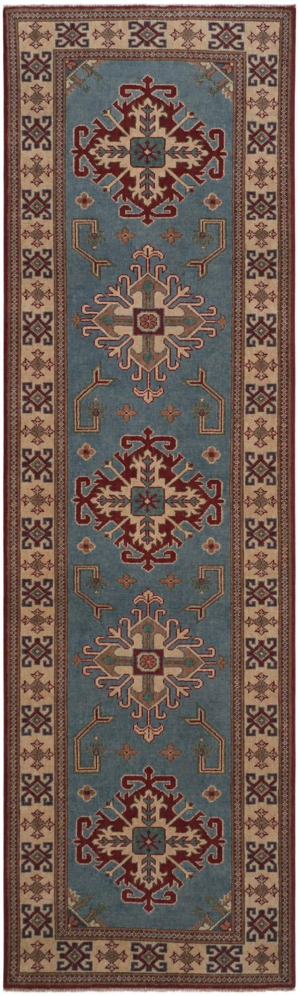 2' 10 x 9' 7 Hand Knotted Kazak Runner Rug