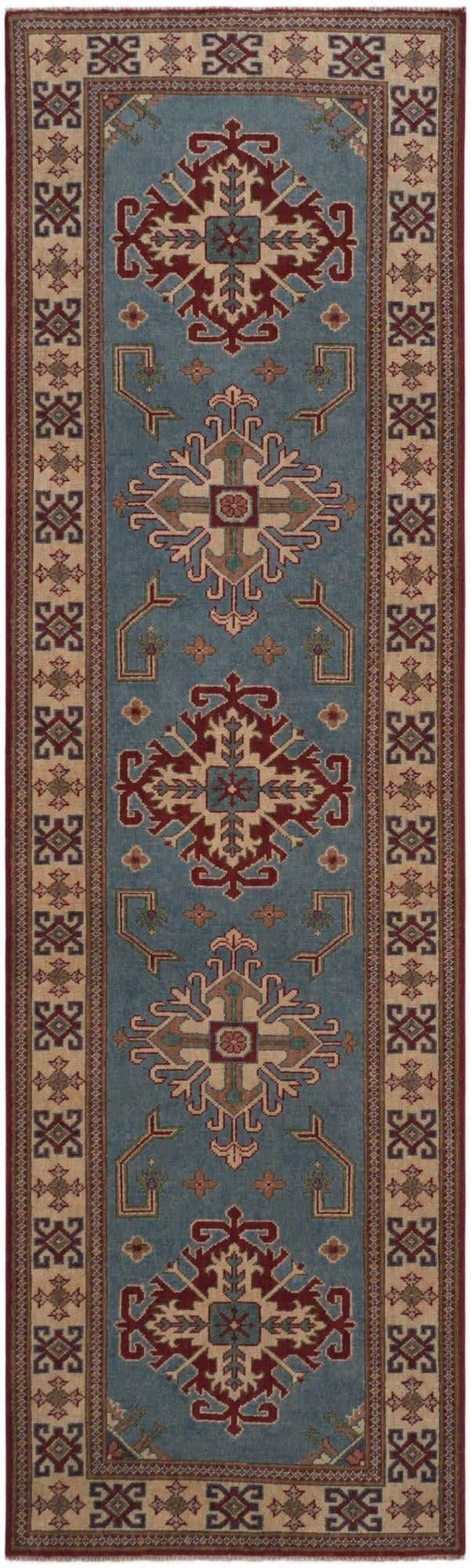 2' 10 x 9' 7 Hand Knotted Kazak Runner Rug