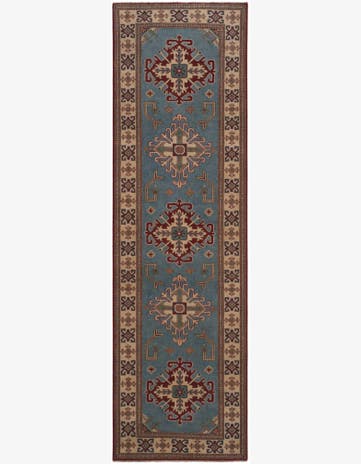 2' 10 x 9' 7 Hand Knotted Kazak Runner Rug