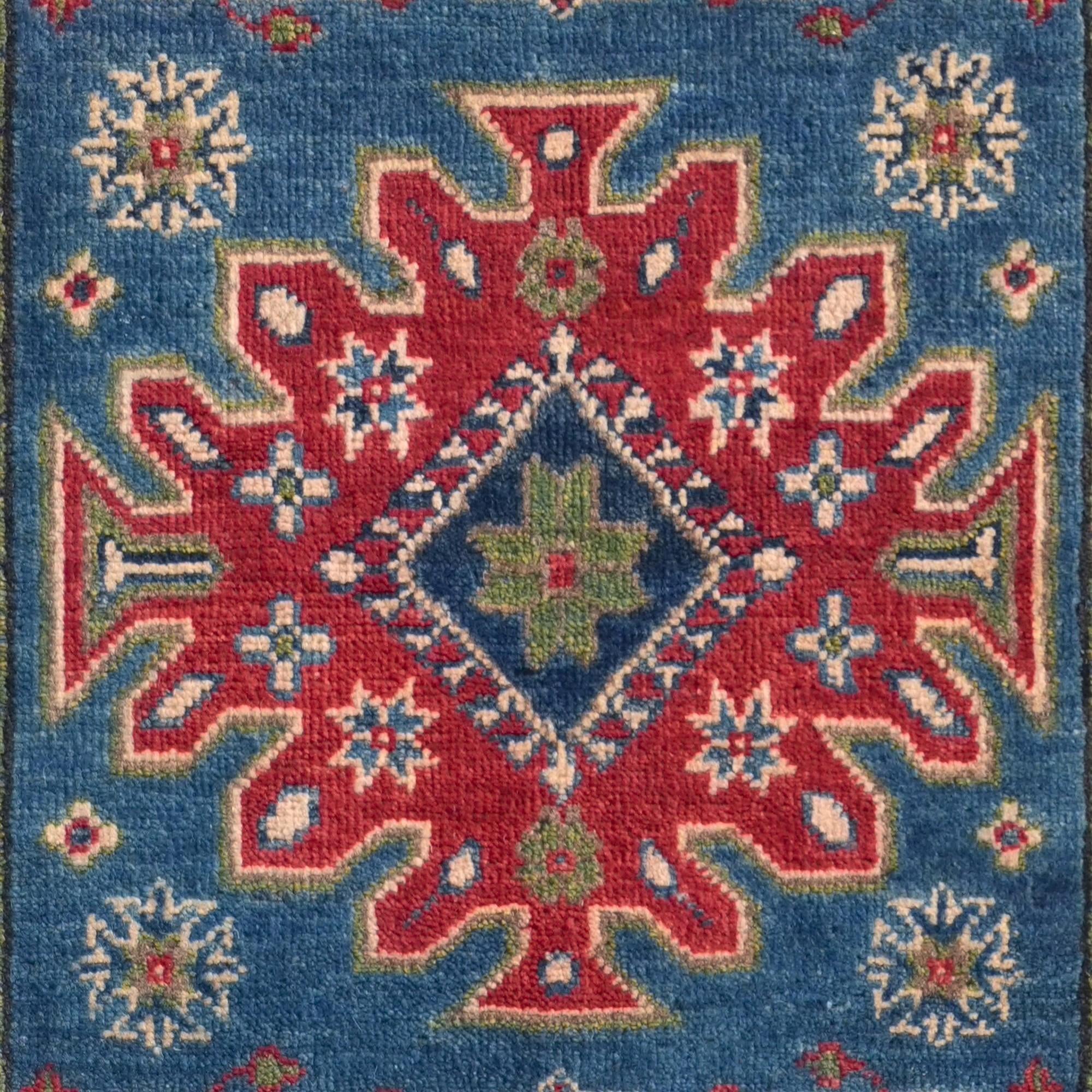 80cm x 200cm anudado a mano Kazak Alfombra Pasillera