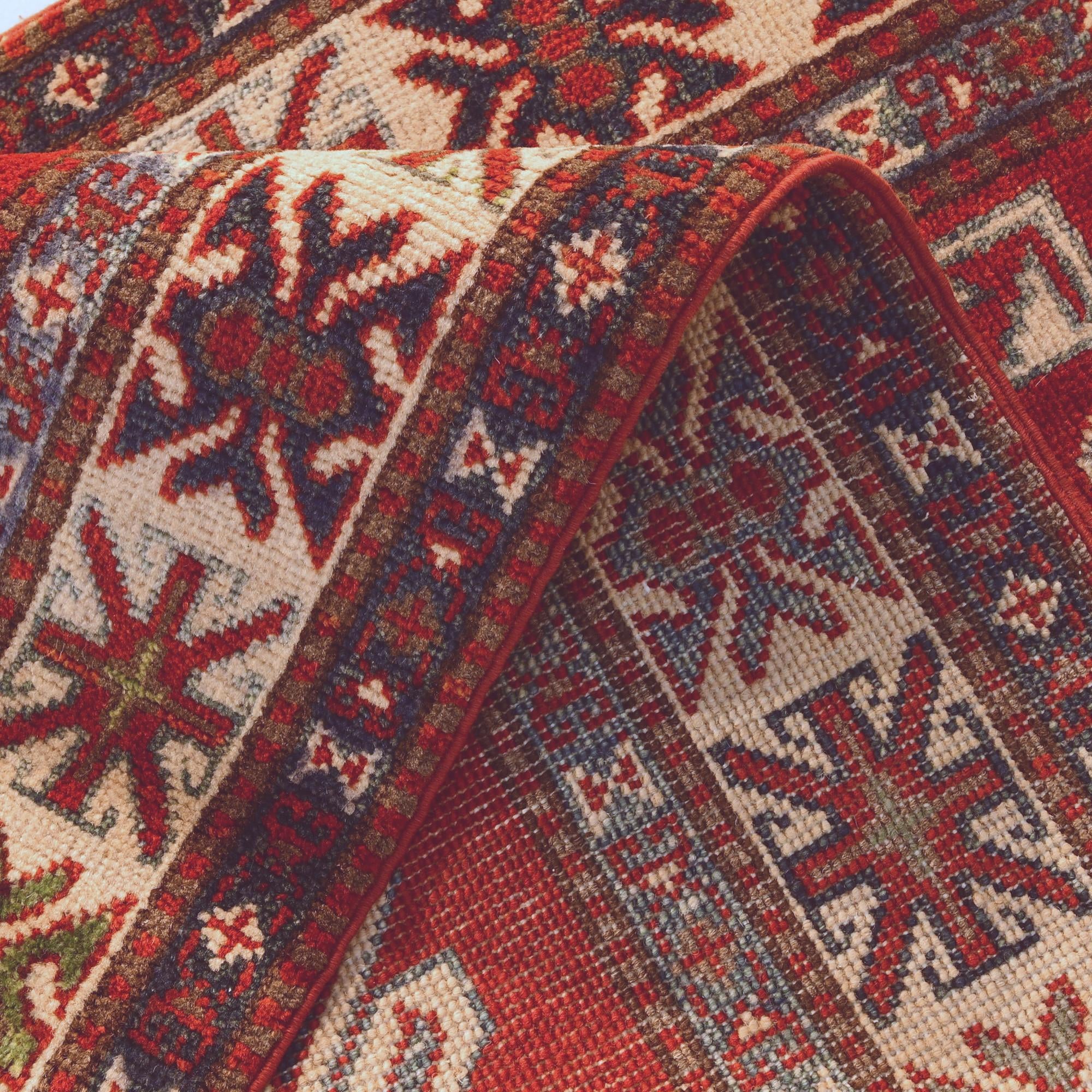 2' 8 x 9' 11 Hand Knotted Kazak Runner Rug
