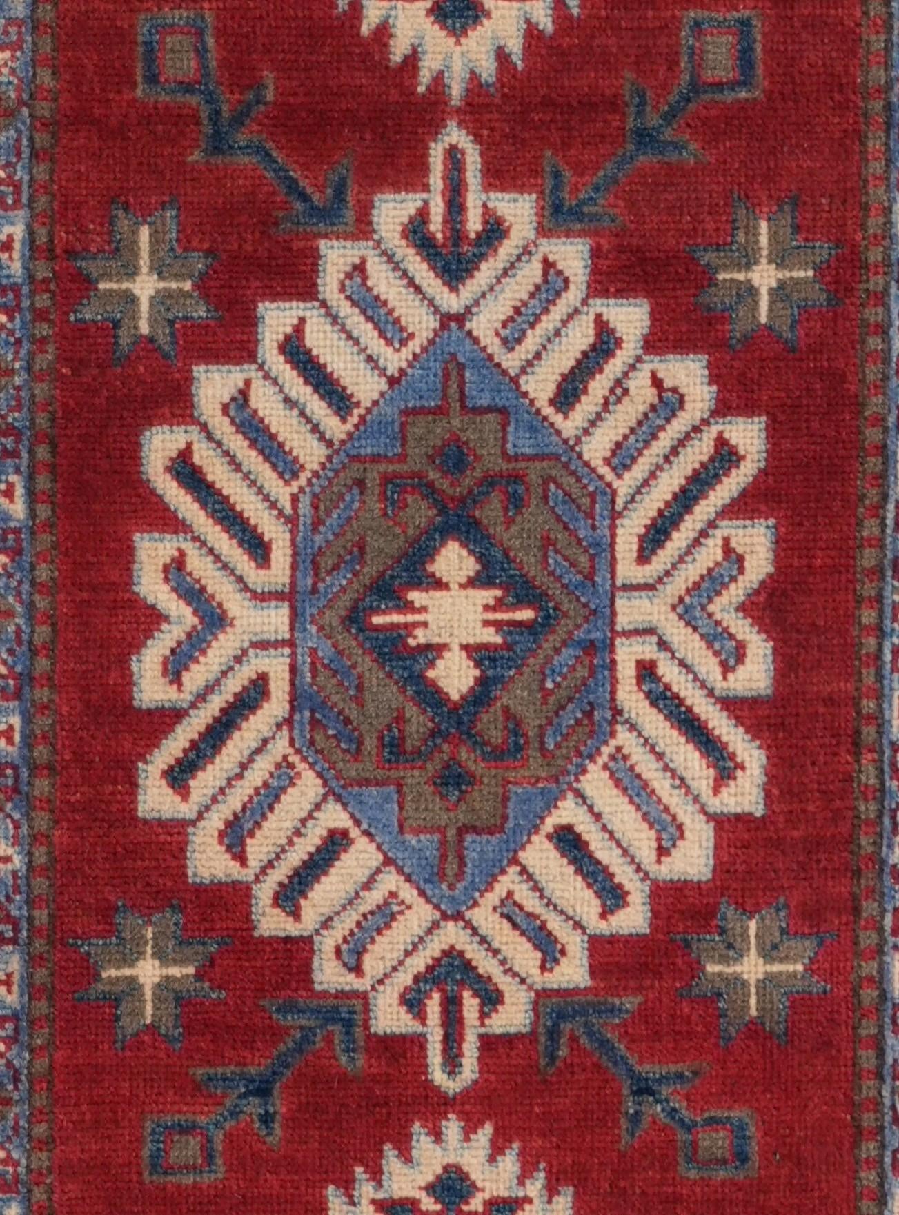 2' 8 x 9' 11 Hand Knotted Kazak Runner Rug