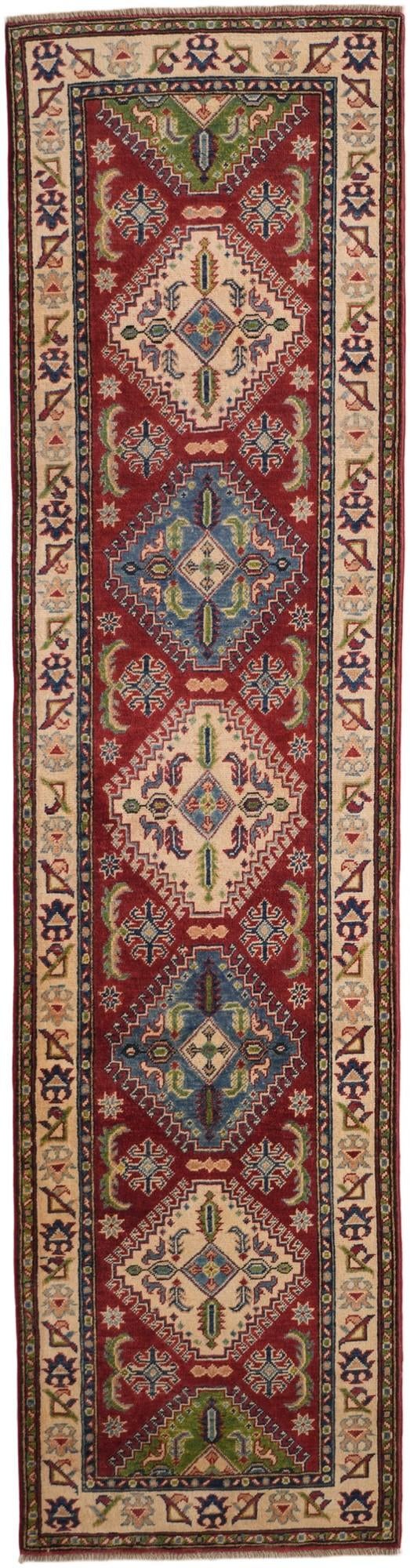 2' 7 x 10' 2 Hand Knotted Kazak Runner Rug