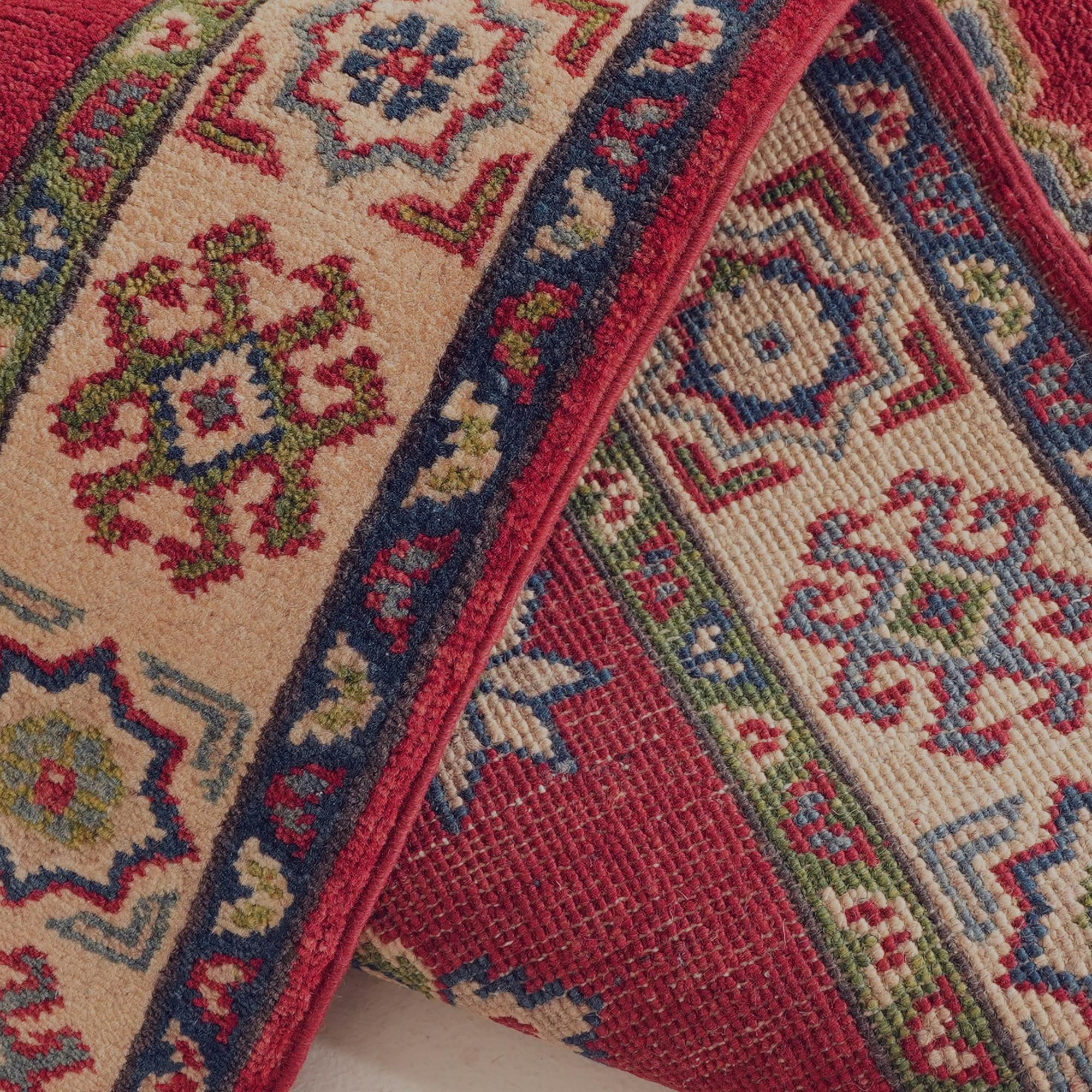 Detail image 8 of 10: 2' 9 x 9' 11 Hand Knotted Kazak Runner Rug