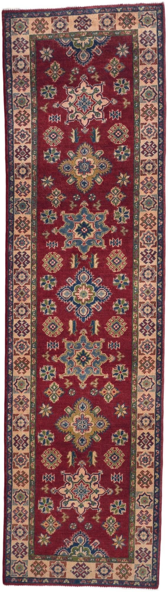 Detail image 2 of 10: 2' 9 x 9' 11 Hand Knotted Kazak Runner Rug