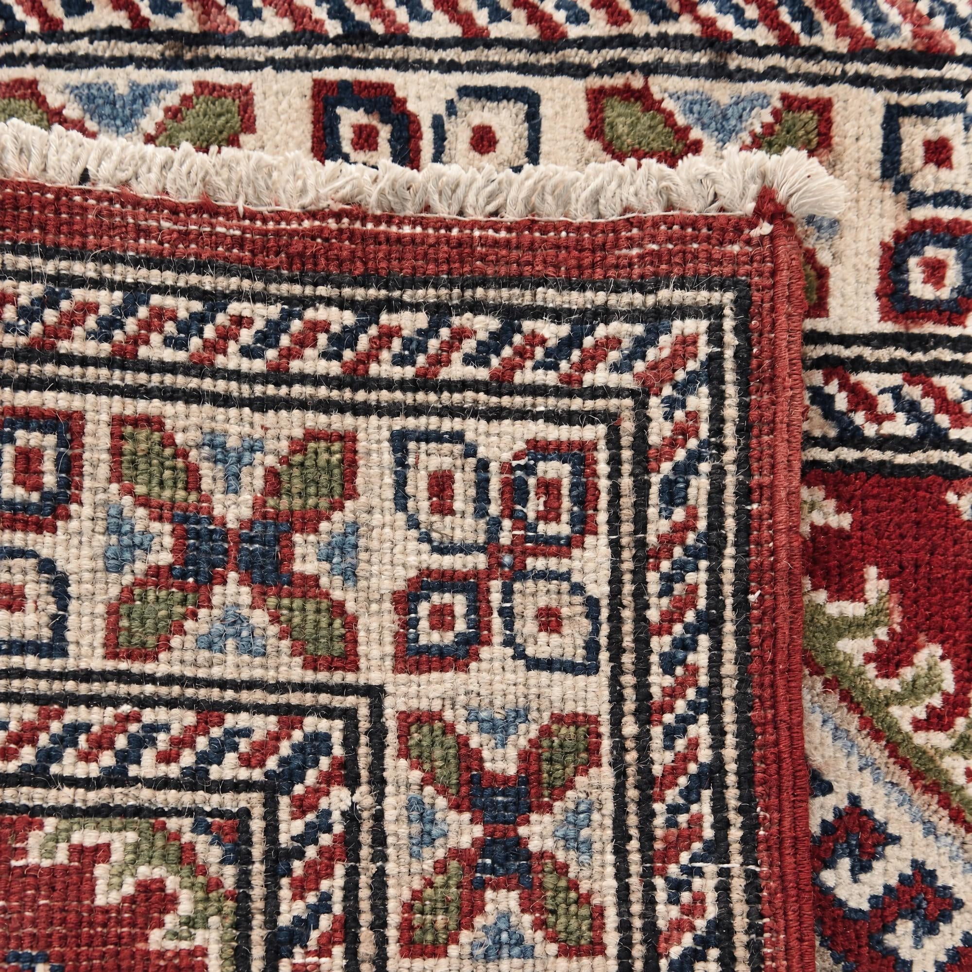 60cm x 185cm anudado a mano Kazak Alfombra Pasillera