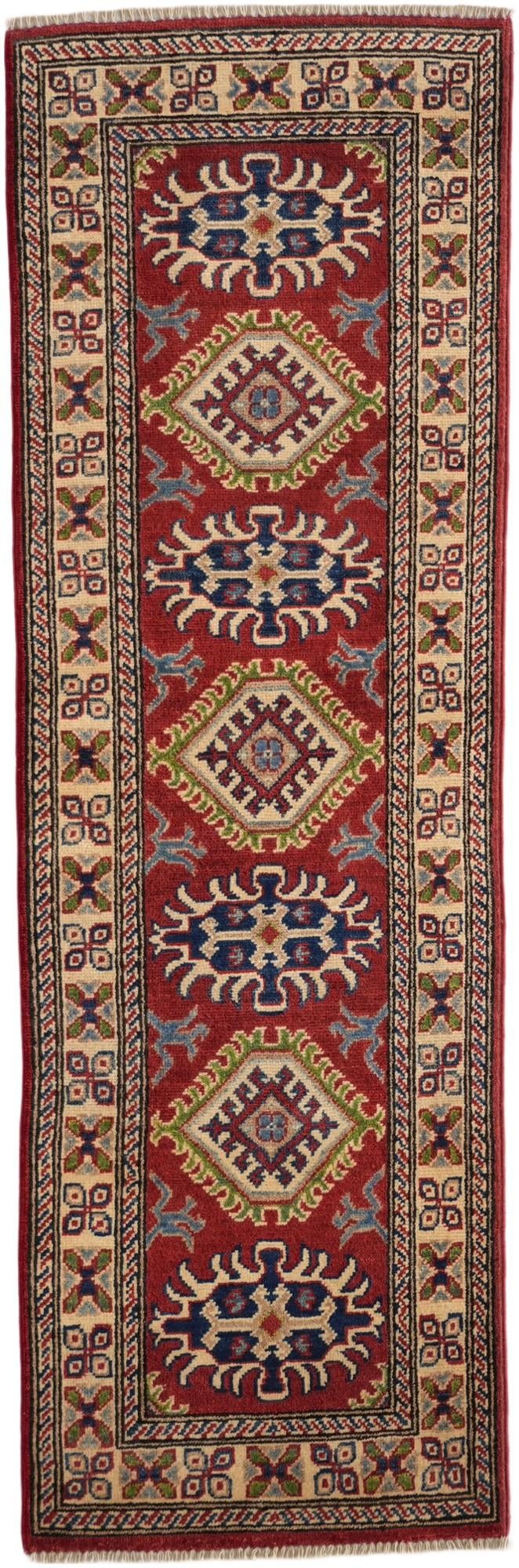 2' x 6' Hand Knotted Kazak Runner Rug