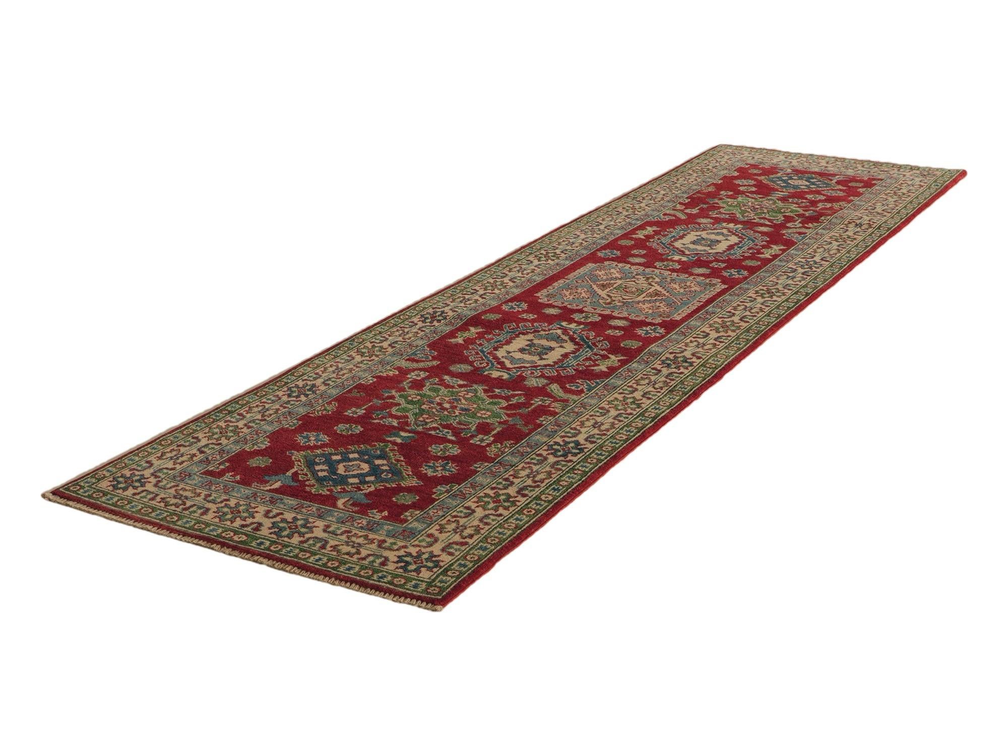 80cm x 305cm anudado a mano Kazak Alfombra Pasillera