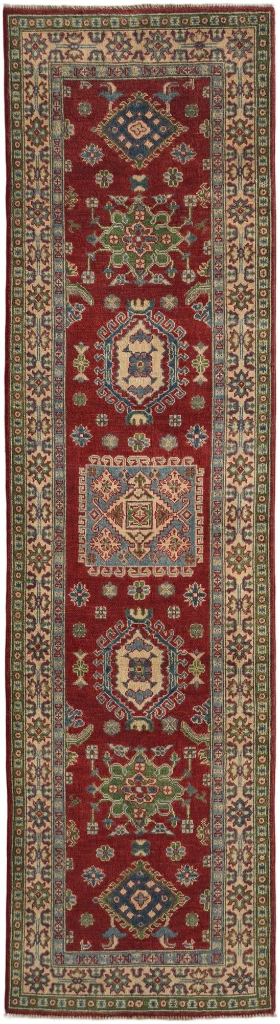 80cm x 305cm anudado a mano Kazak Alfombra Pasillera