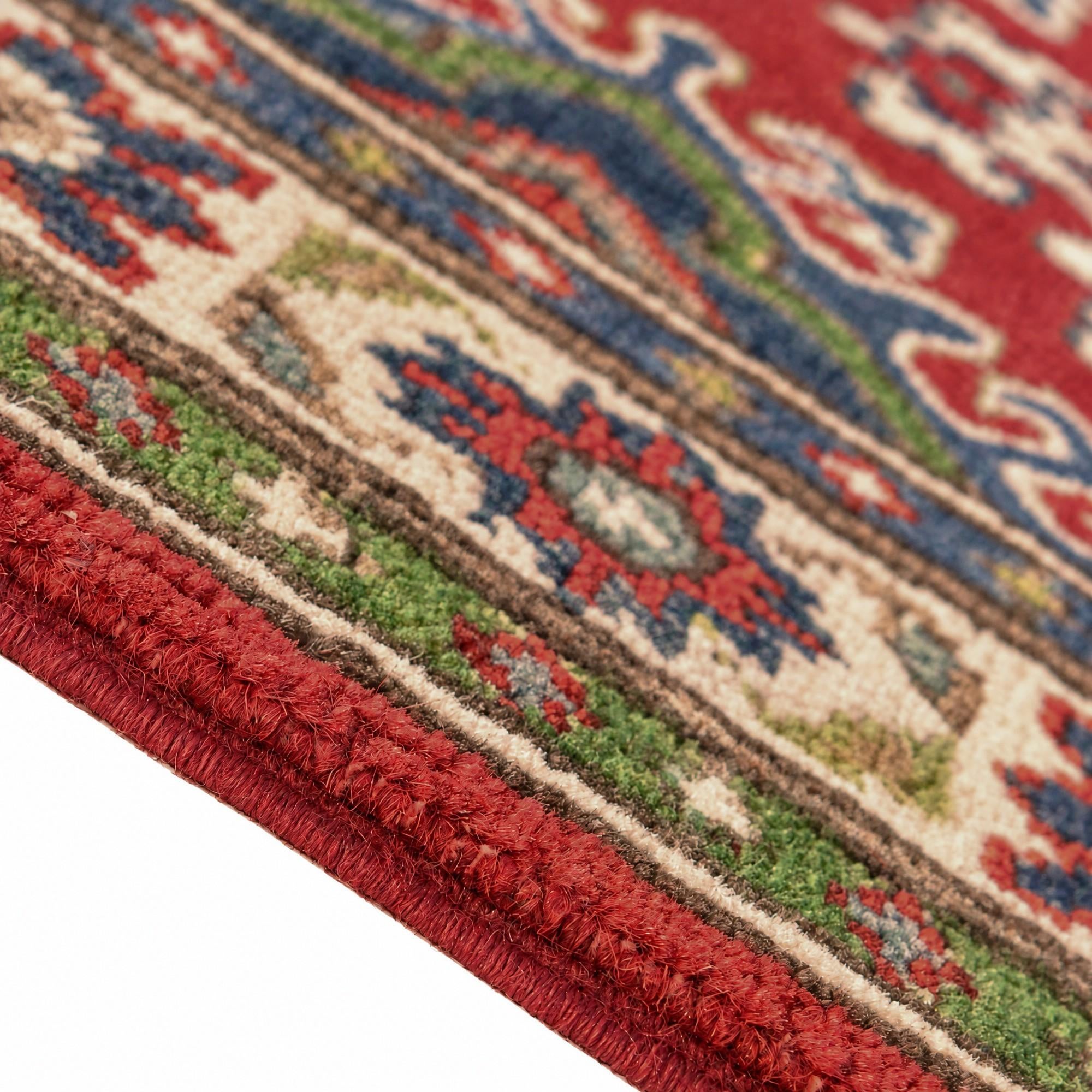 60cm x 190cm Hand Knotted Kazak Runner Rug
