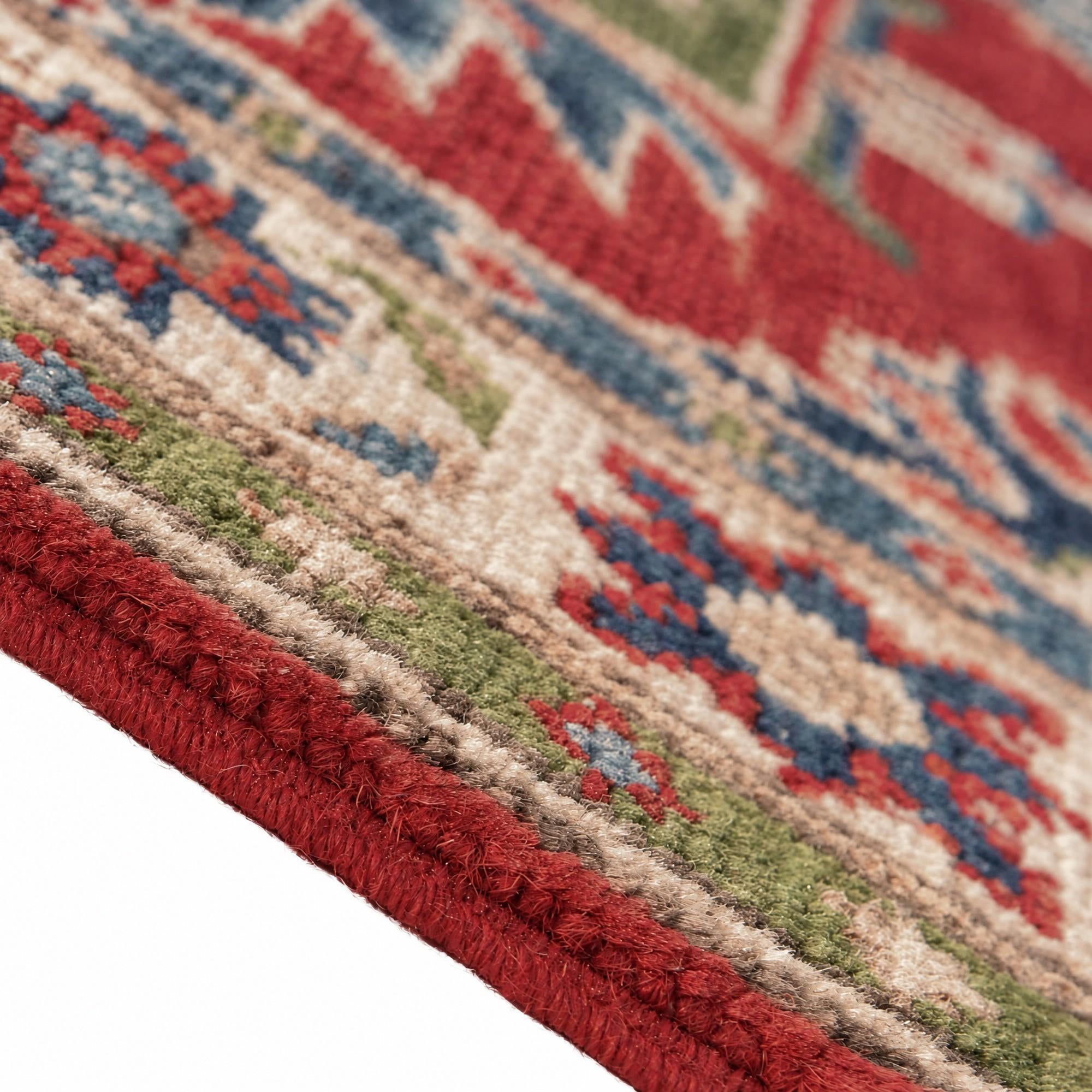 65cm x 190cm Hand Knotted Kazak Runner Rug