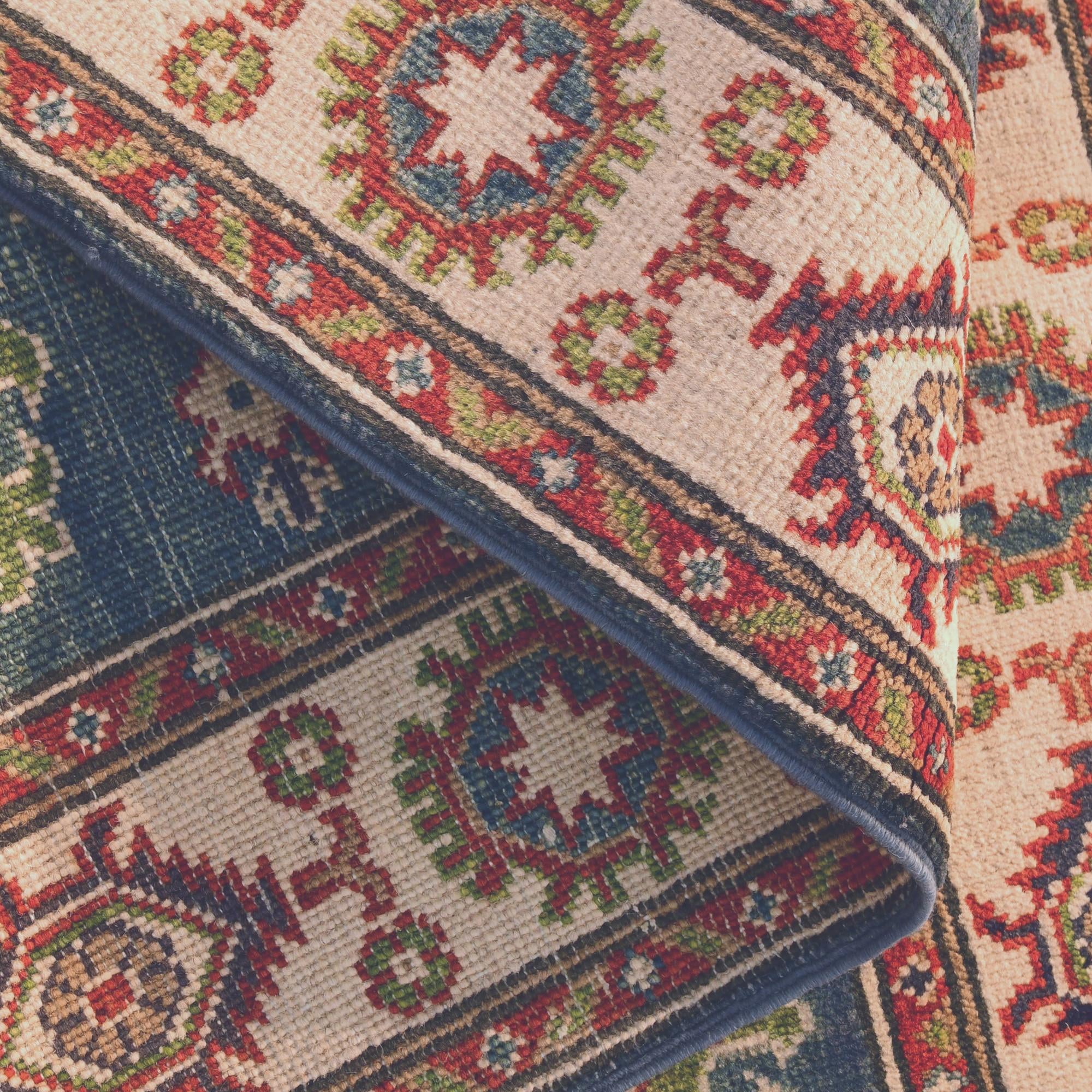 2' 8 x 9' 5 Hand Knotted Kazak Runner Rug