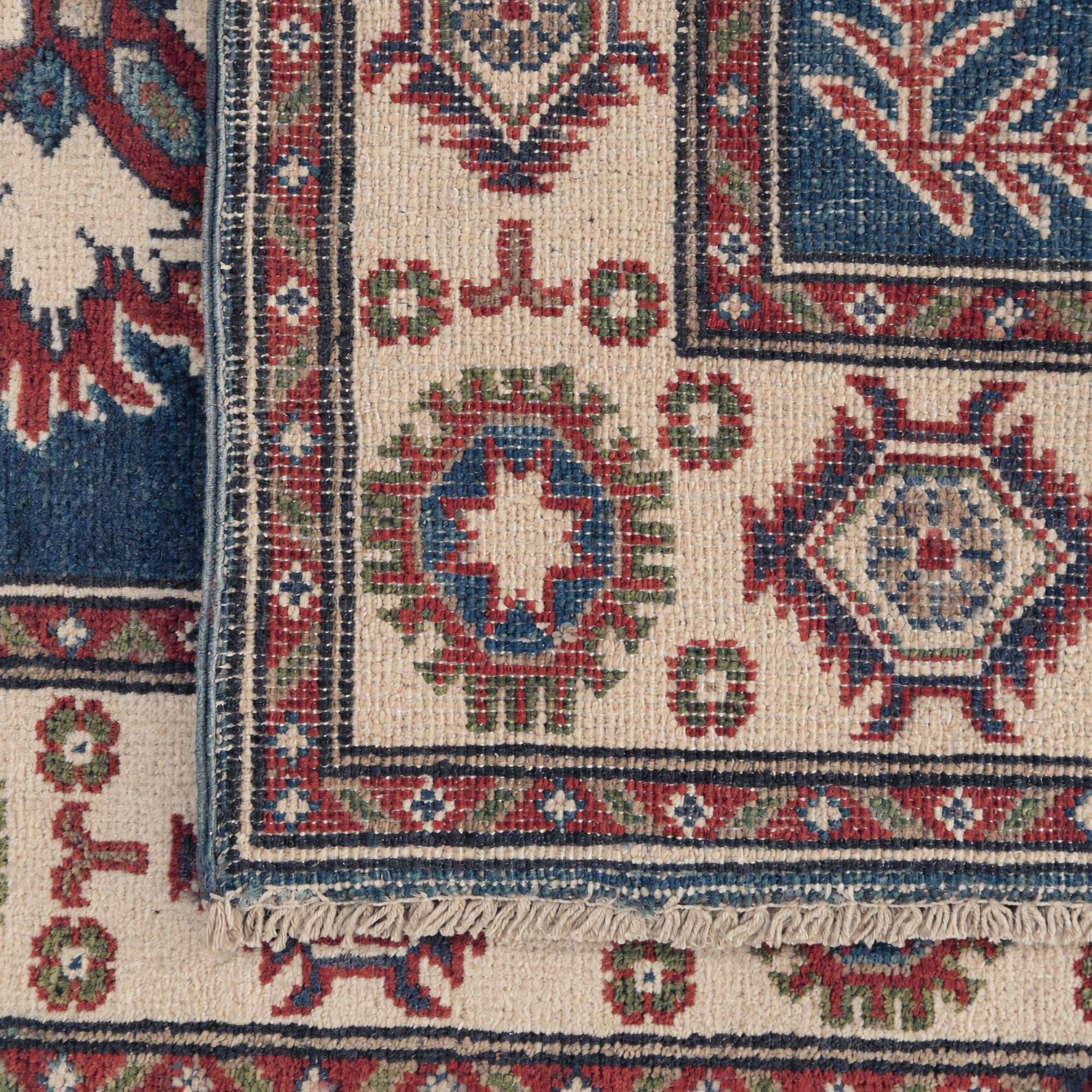 80cm x 285cm Hand Knotted Kazak Runner Rug