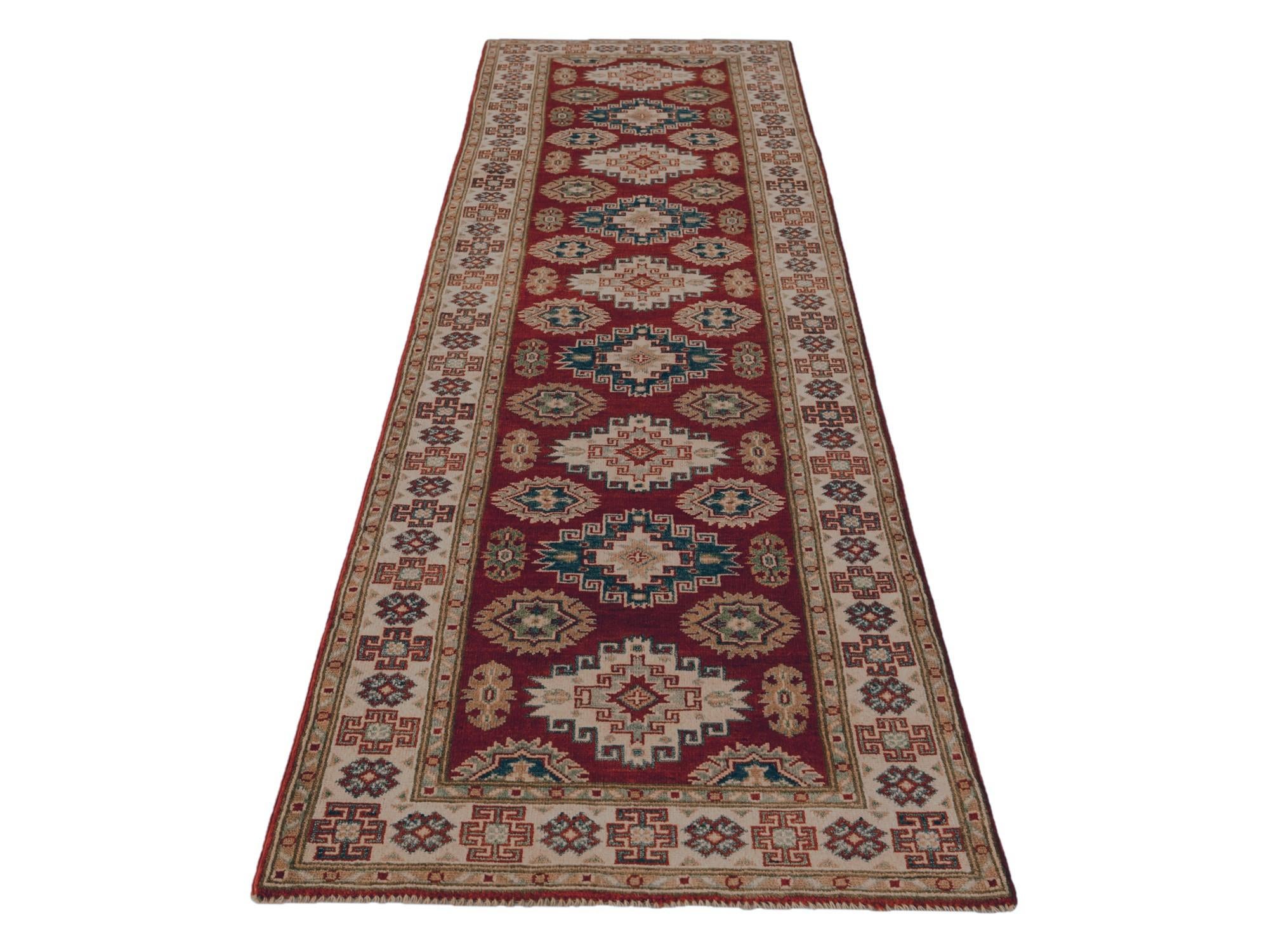 2' 11 x 9' 9 Hand Knotted Kazak Runner Rug