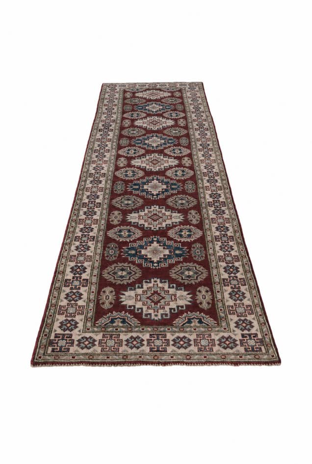 Detail image of 2' 11 x 9' 9 Hand Knotted Kazak Runner Rug