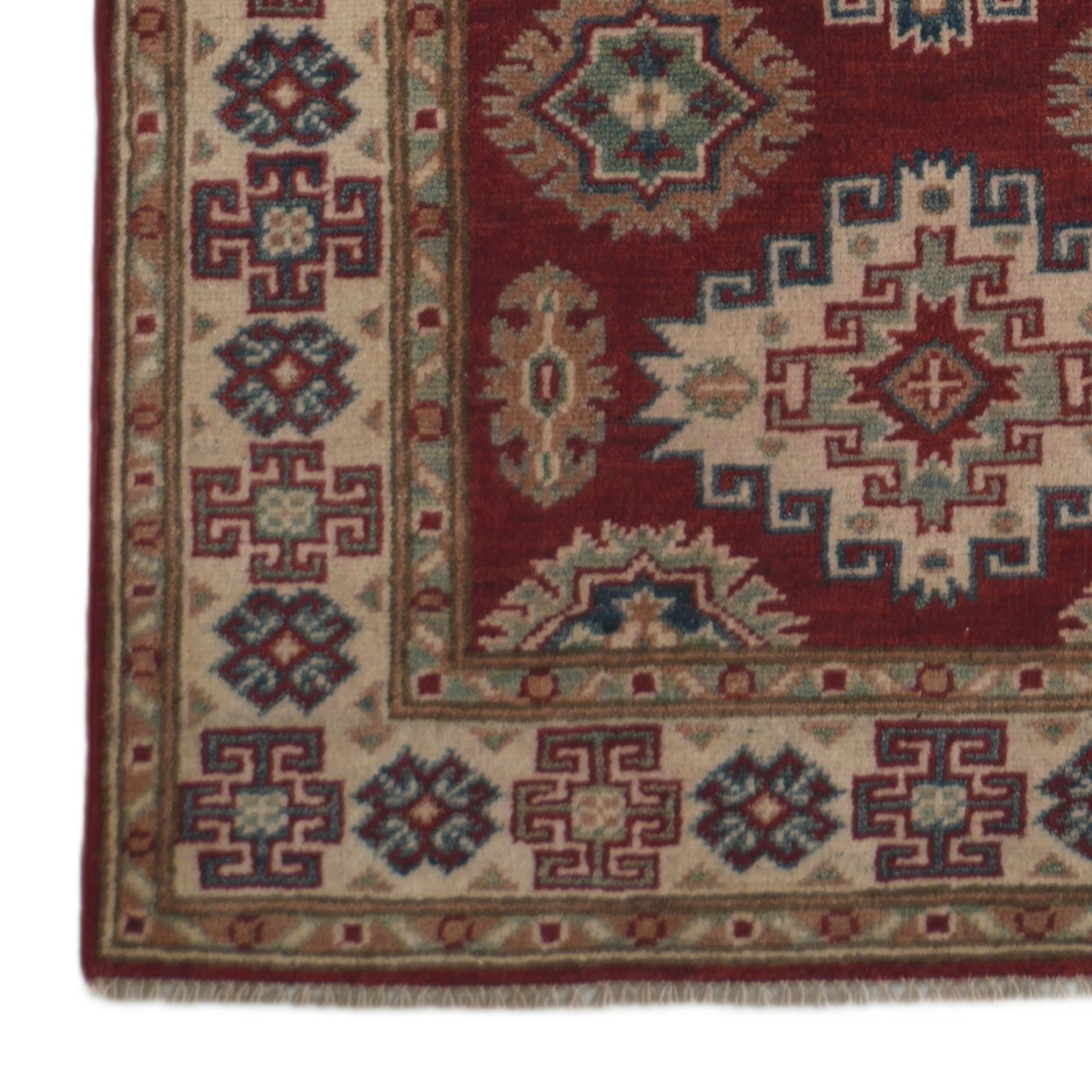 2' 11 x 9' 9 Hand Knotted Kazak Runner Rug